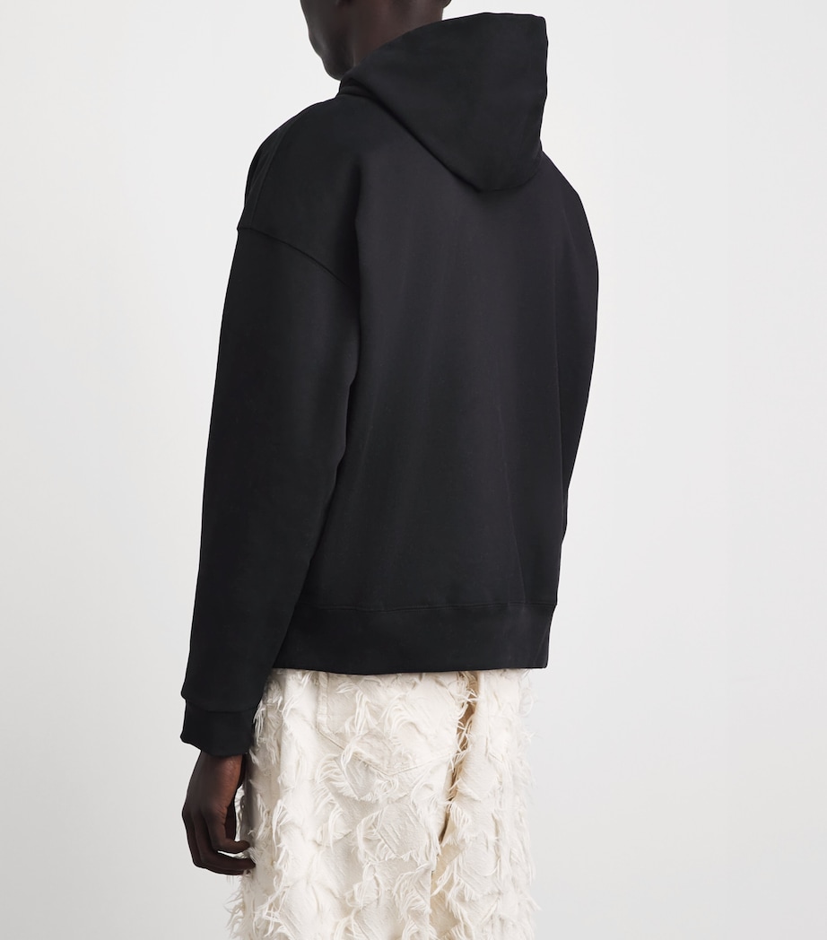 Sandro Paris Mens Oversized Cotton Hoodie Black Image 5