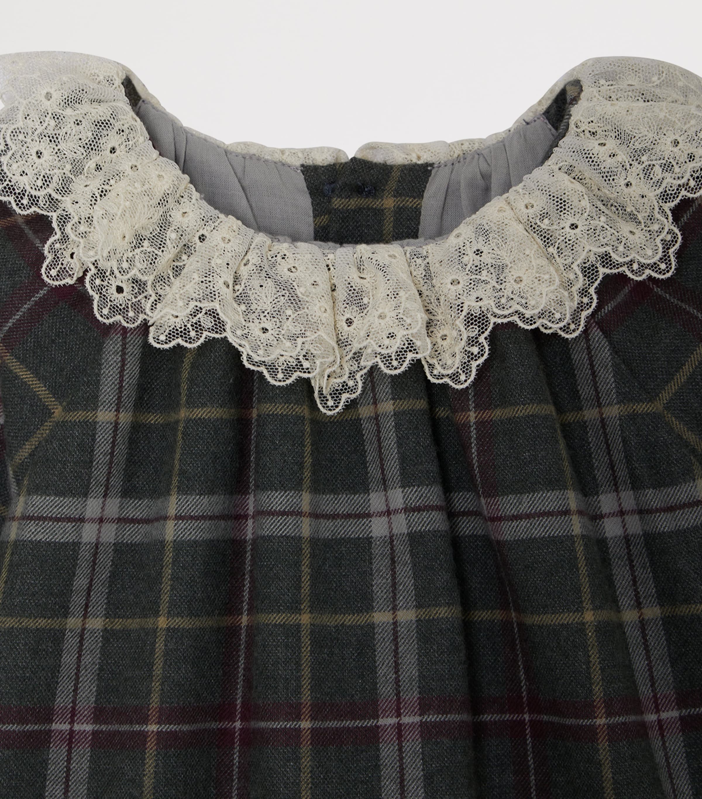 Cotton Tartan Dress (6-18 Months) CA GRIS CHINE Image 3