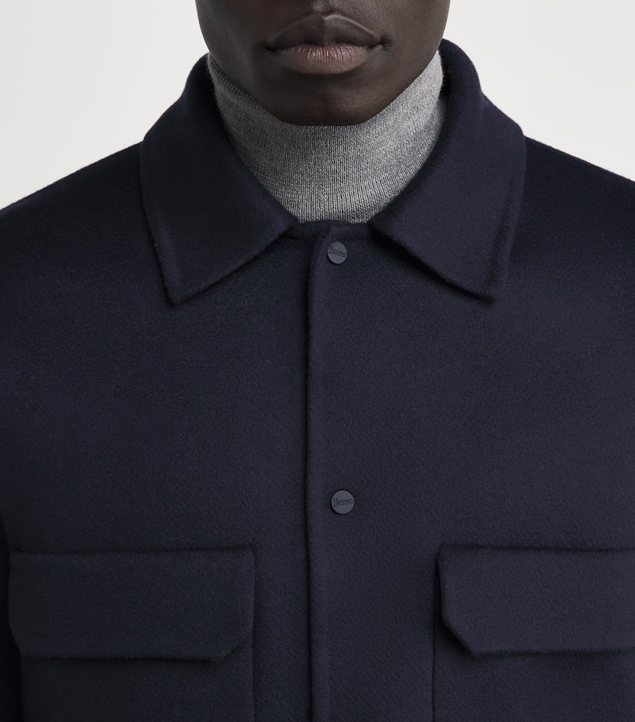 Wool Shirt Jacket 9200BLUE Image 6