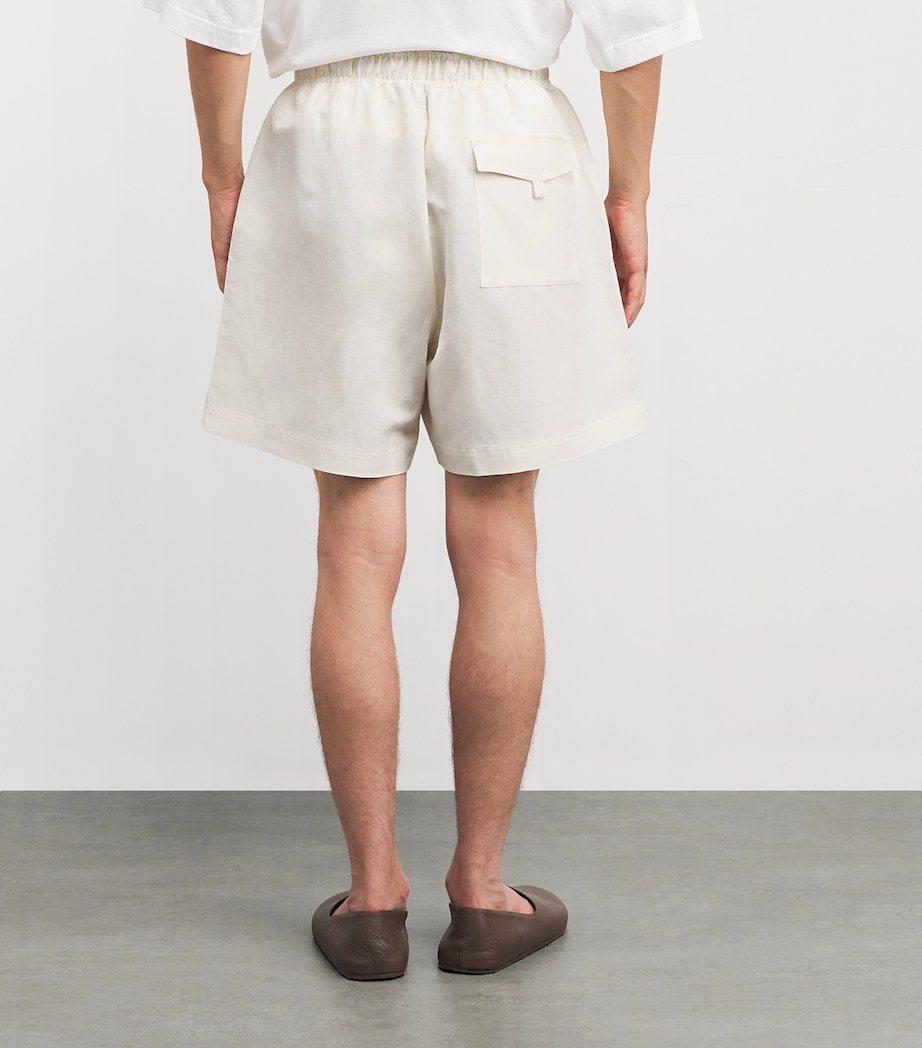 Linen-Wool Starboard Shorts PARCHMENT Image 4