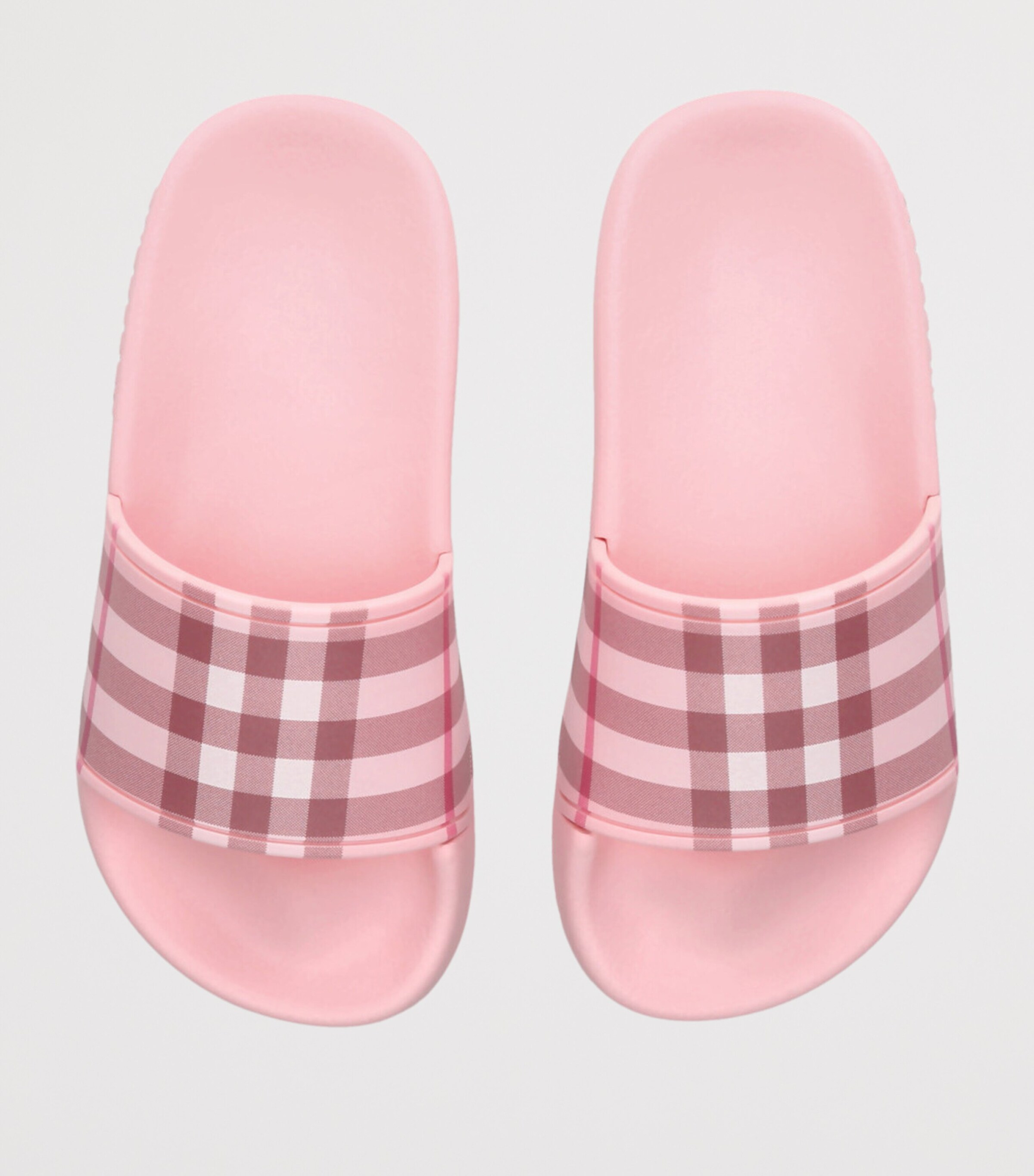 Burberry Kids Check Furley Slides Pink Image 4
