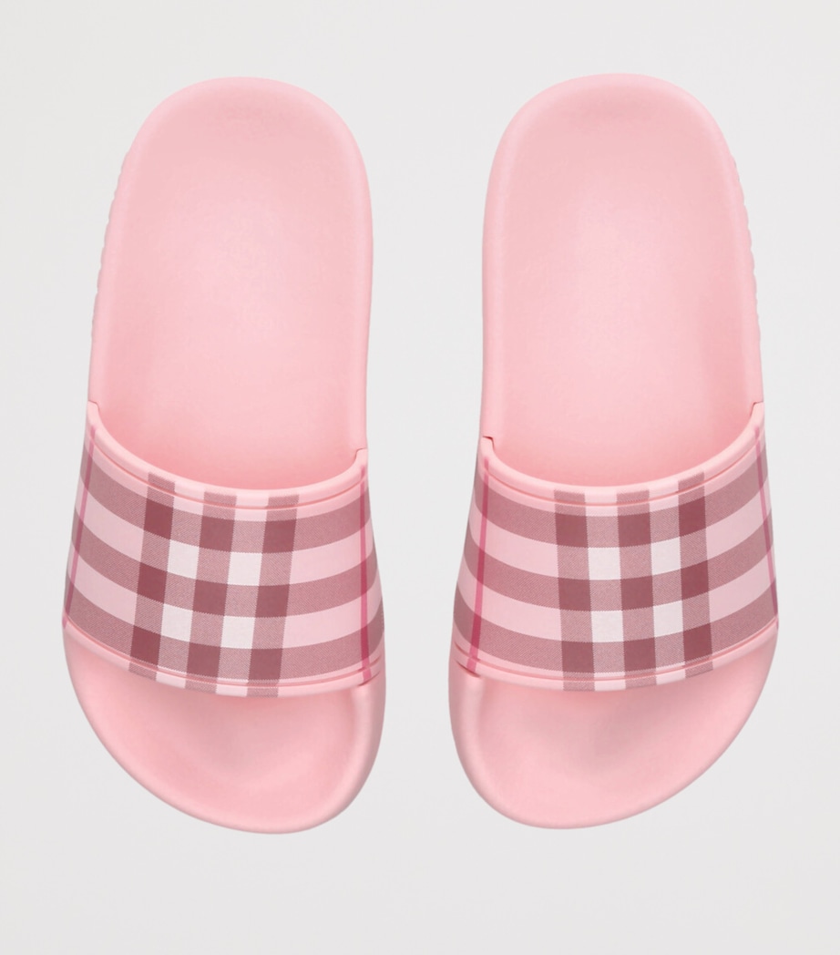 Burberry Kids Check Furley Slides Pink Image 4