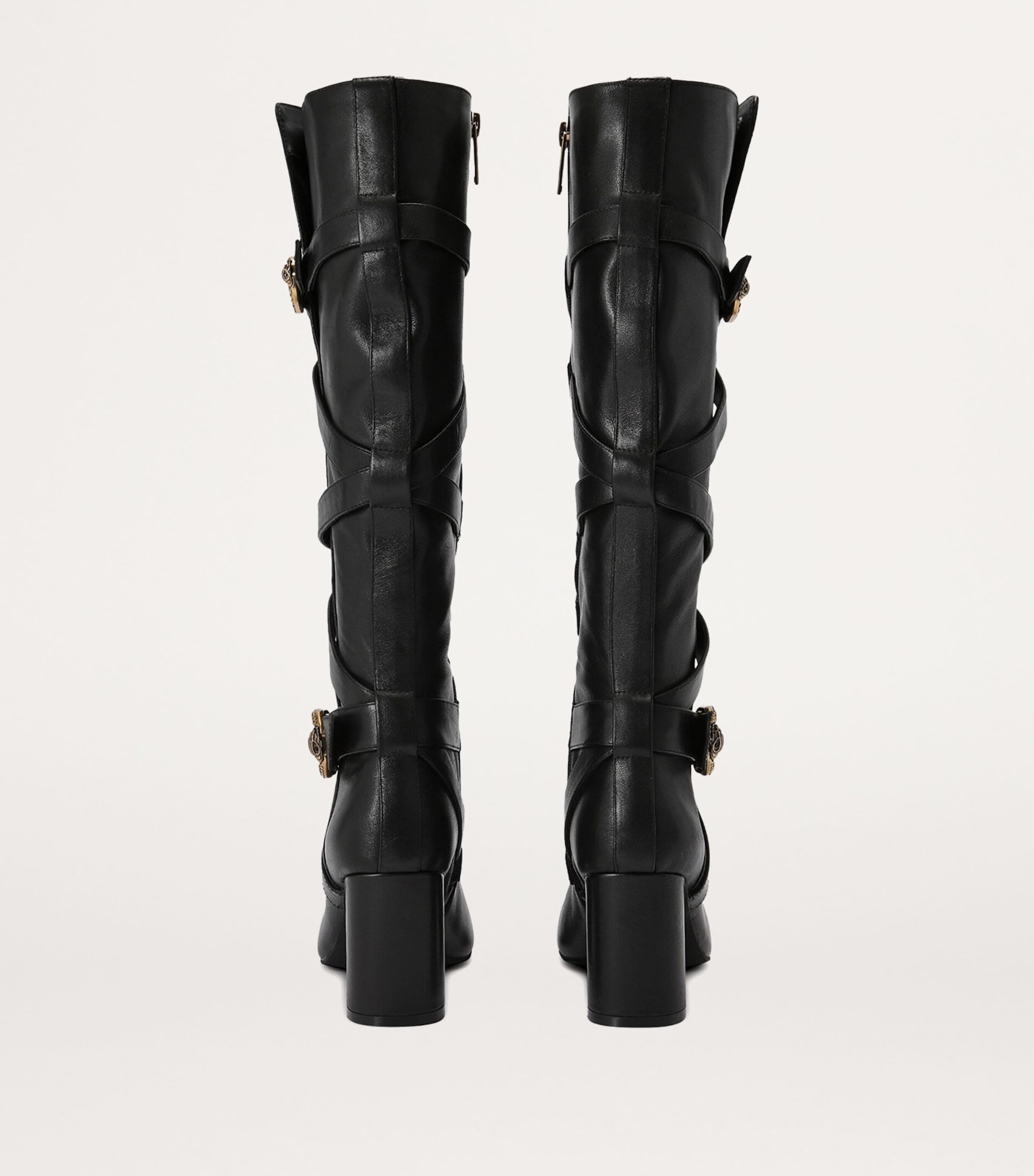 Kurt Geiger London Leather Mayfair Knee-High Boots 80 Black Image 2