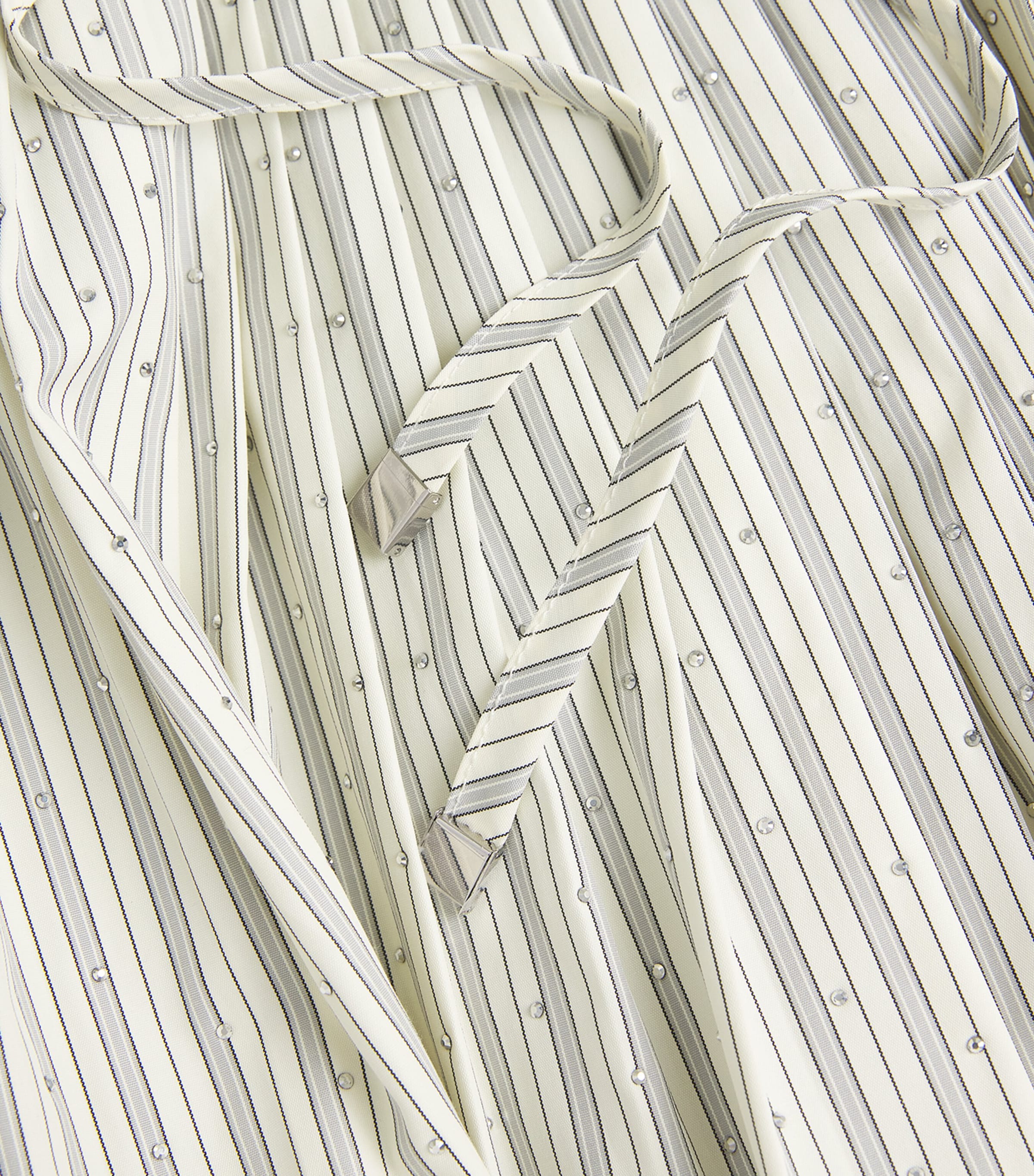 Embellished Stripe Mini Skirt ECRU Image 5