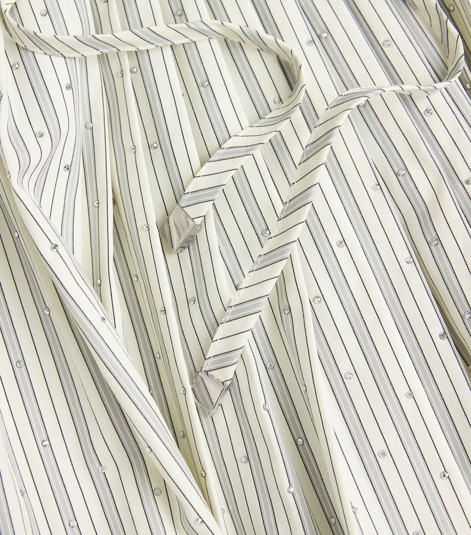 Embellished Stripe Mini Skirt ECRU Image 5