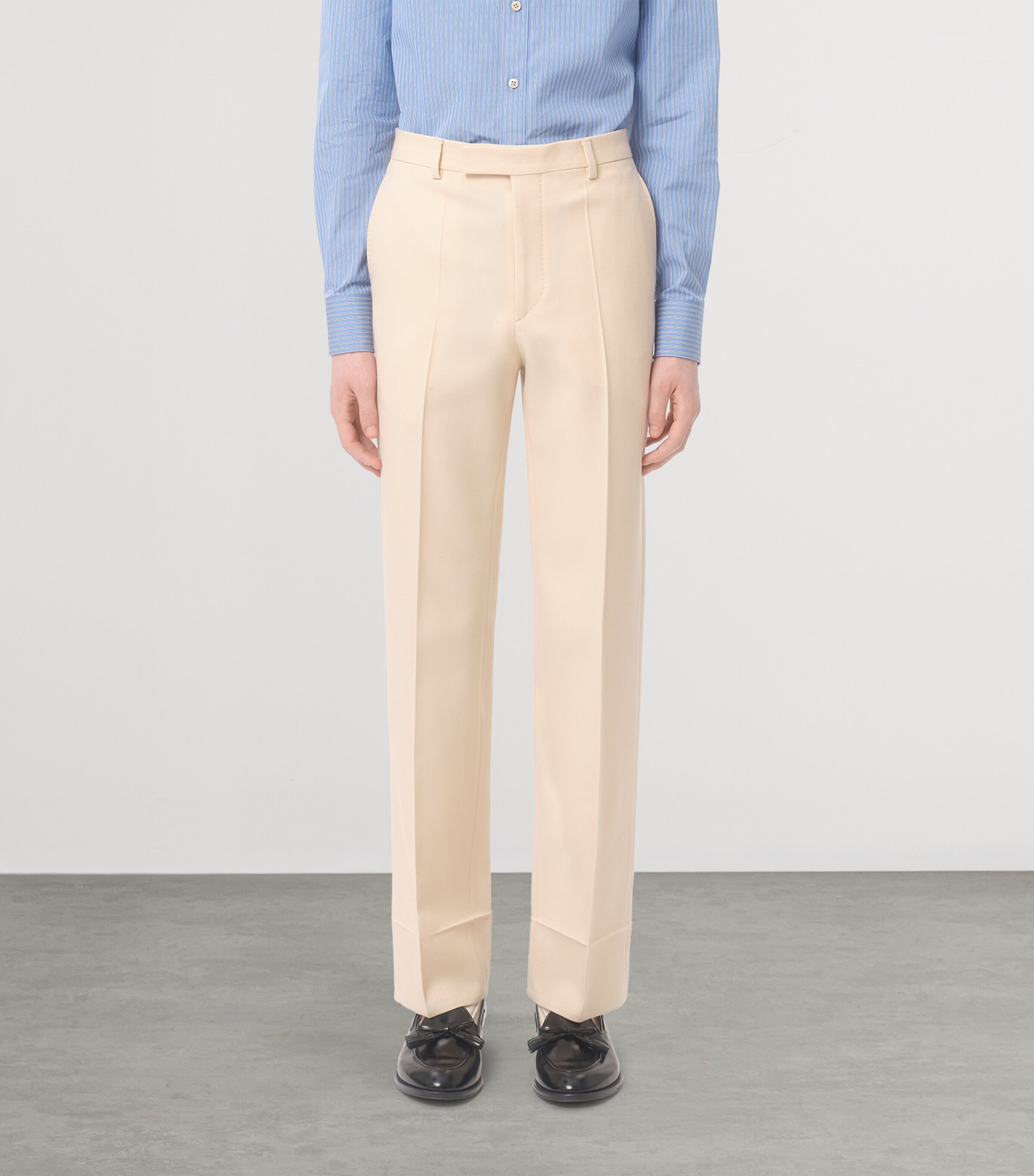 Valentino Garavani Mens Wool Straight-Leg Trousers Image 2