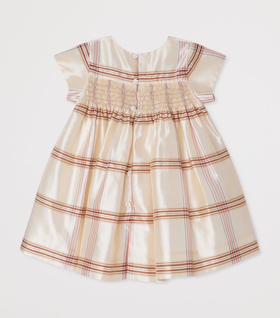 Silk Stripe Dress (12-18 Months) CARREAUX ECRU Image 2