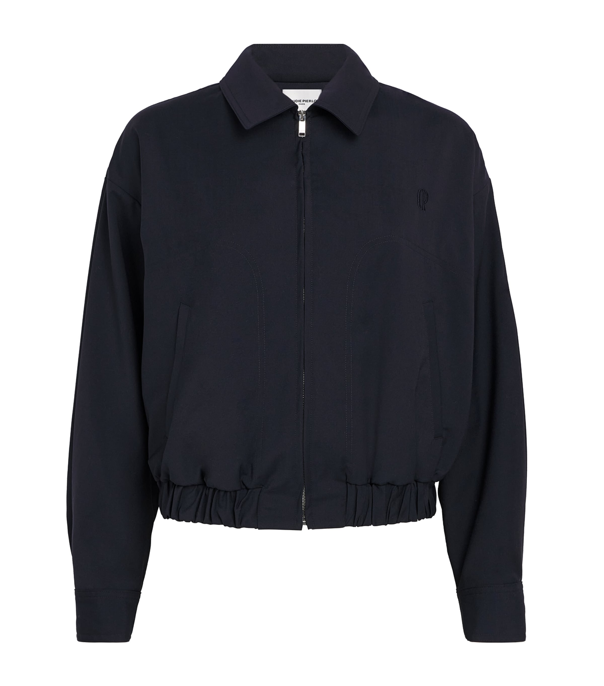 Claudie Pierlot Wool-blend Bomber Jacket In Black