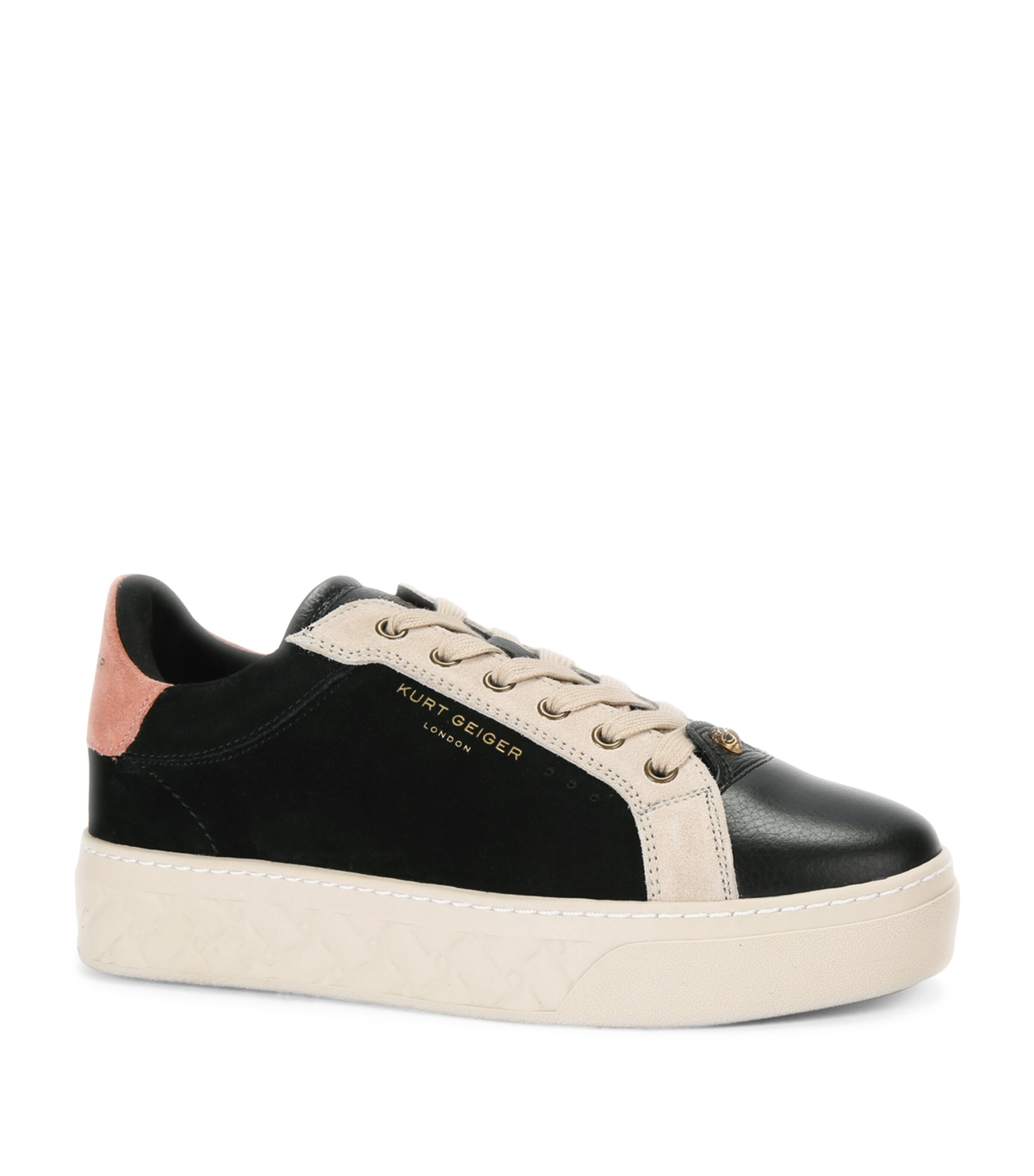 Shop Kurt Geiger Leather Kensington Cupsole Sneakers