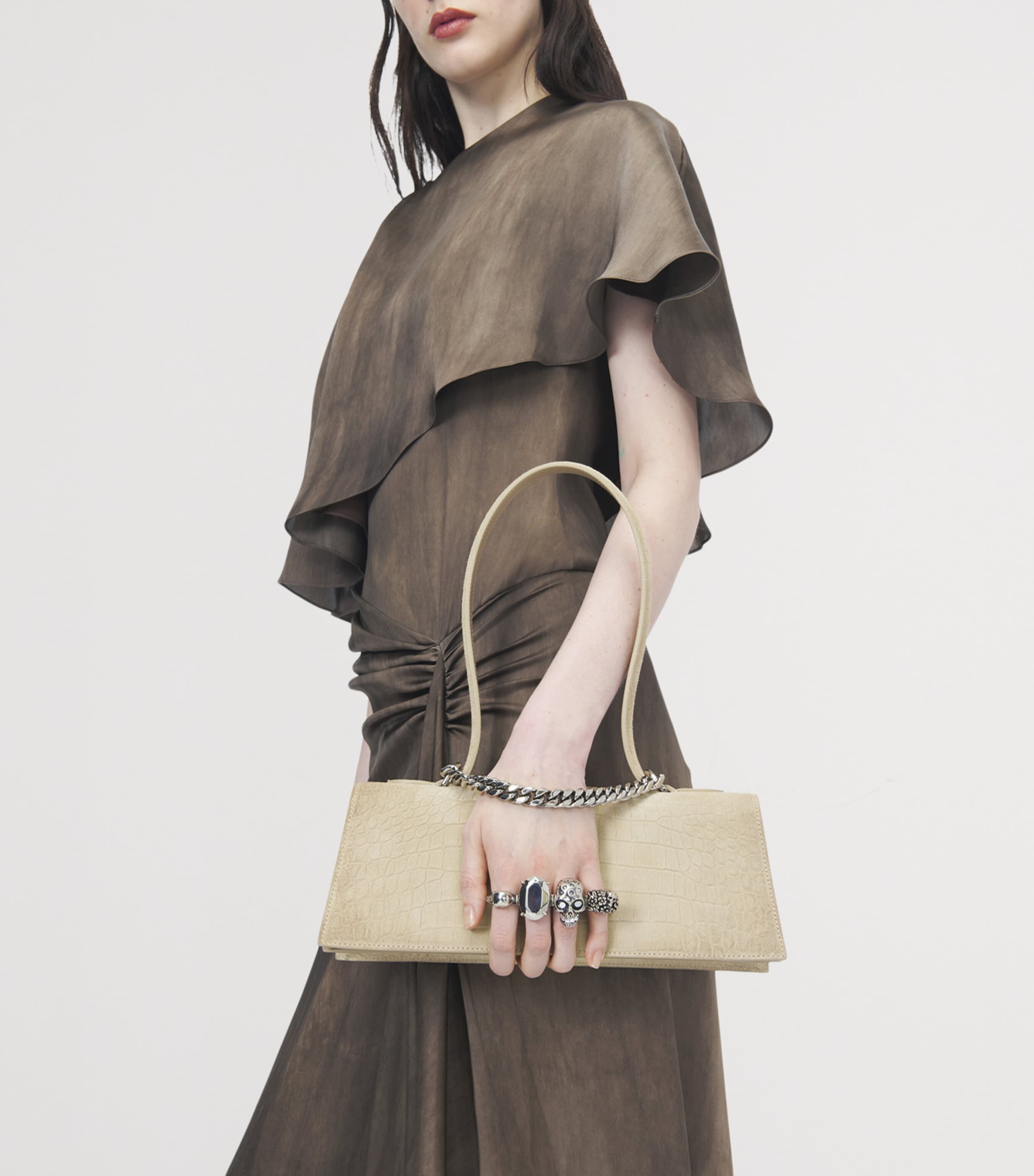 McQueen Leather Jewelled Top-Handle Bag Image 2