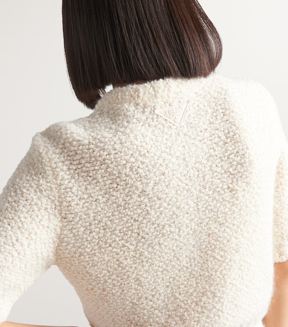 Prada Womens Bouclé Cardigan Image 5