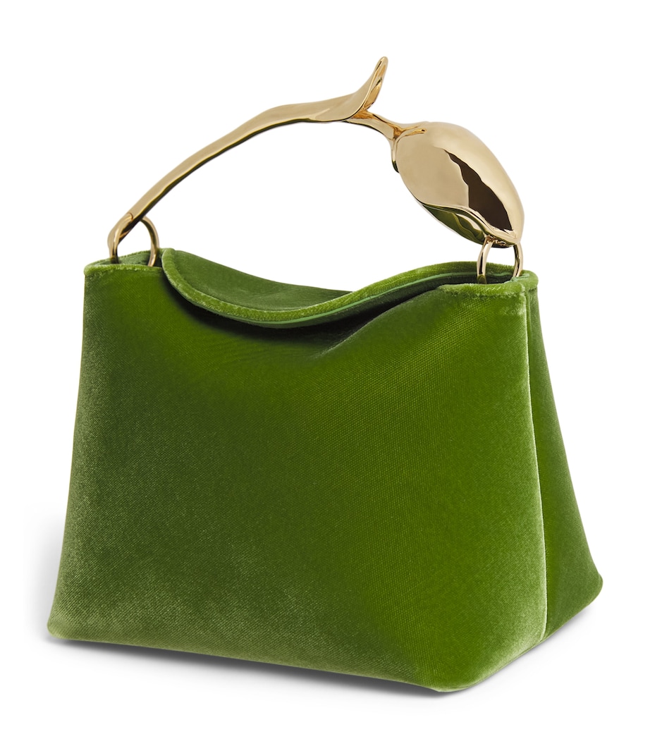 Erdem Mini Velvet Bloom Top-Handle Bag Cactus Image 1