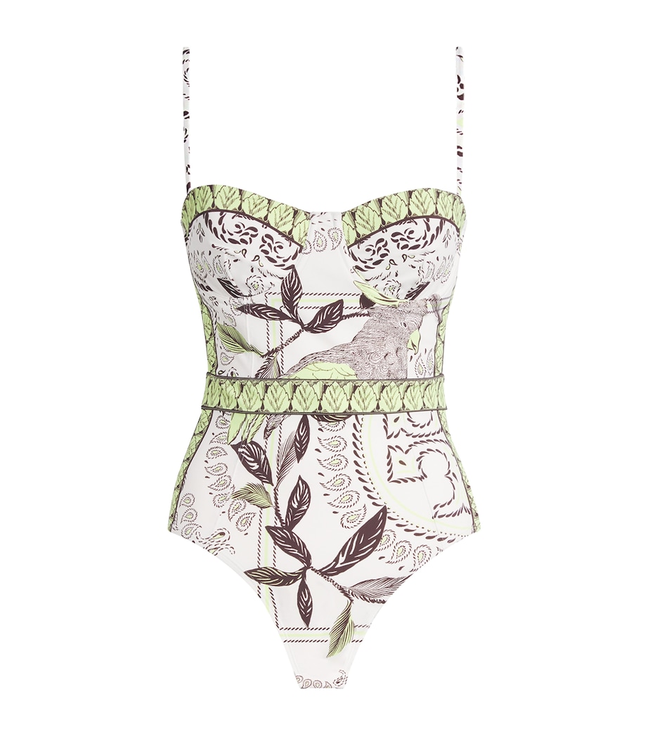 Printed Underwired Swimsuit 301/MINT COCKATOO Image 1