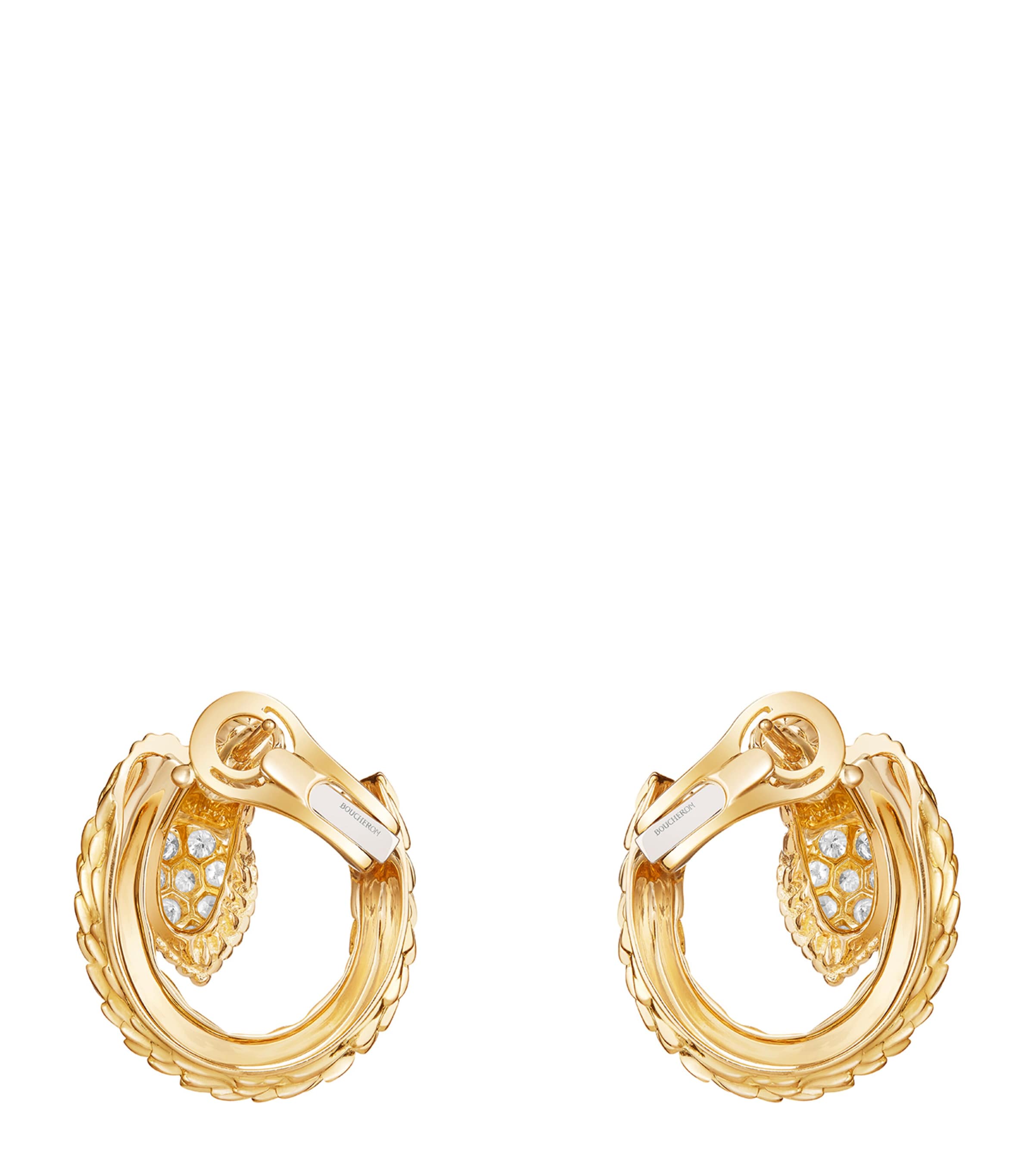 Yellow Gold and Diamond Serpent Bohème Earrings YELLOW GOLD Image 3