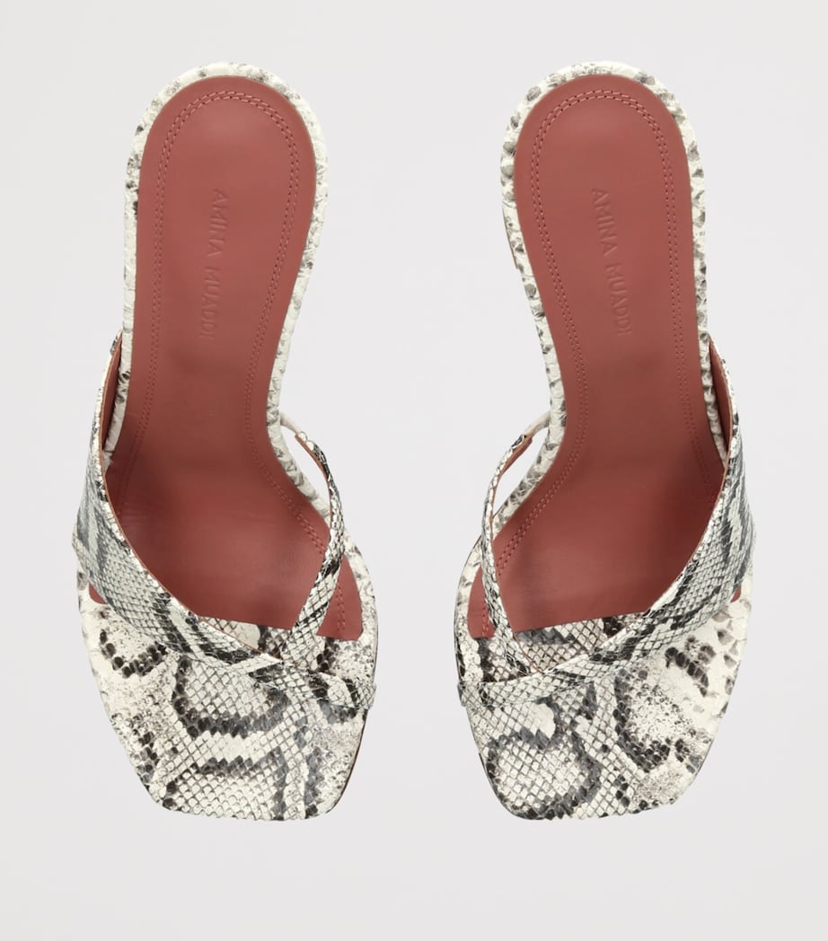 Leather Shiona Heeled Mules 95 BEIGE COMB Image 5