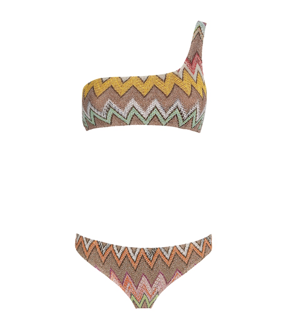 Missoni Womens Zigzag One-Shoulder Bikini Image 1