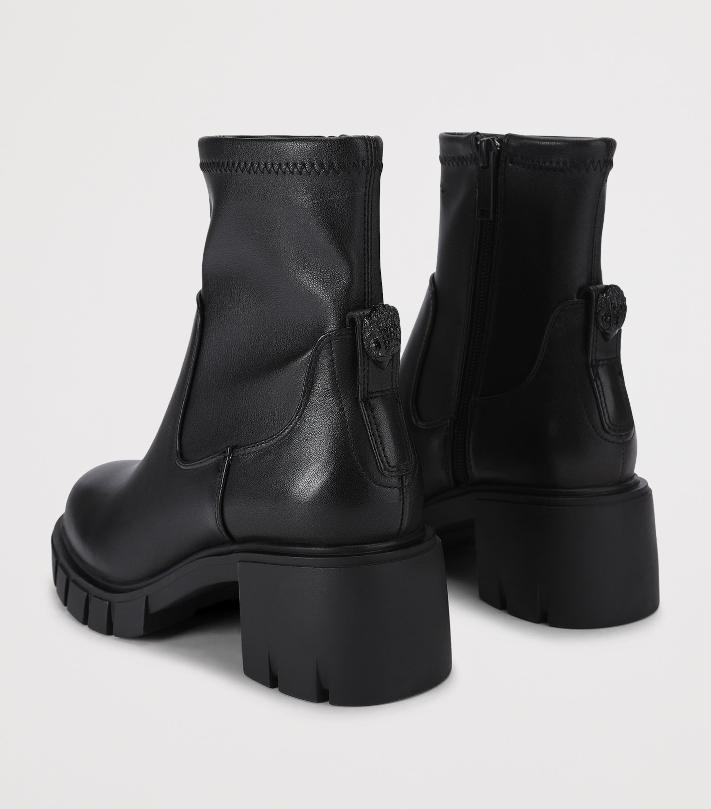 Kurt Geiger London Leather Clarence Ankle Boots 60 Black Image 3