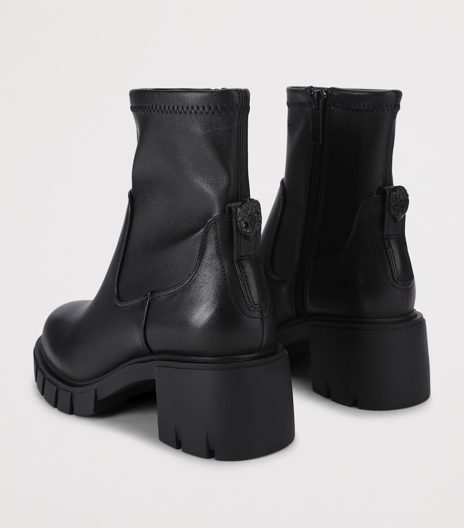 Kurt Geiger London Leather Clarence Ankle Boots 60 Black Image 3