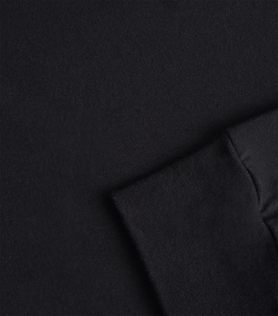 ÉTERNE Womens Long-Sleeve Cropped T-Shirt Black Image 6