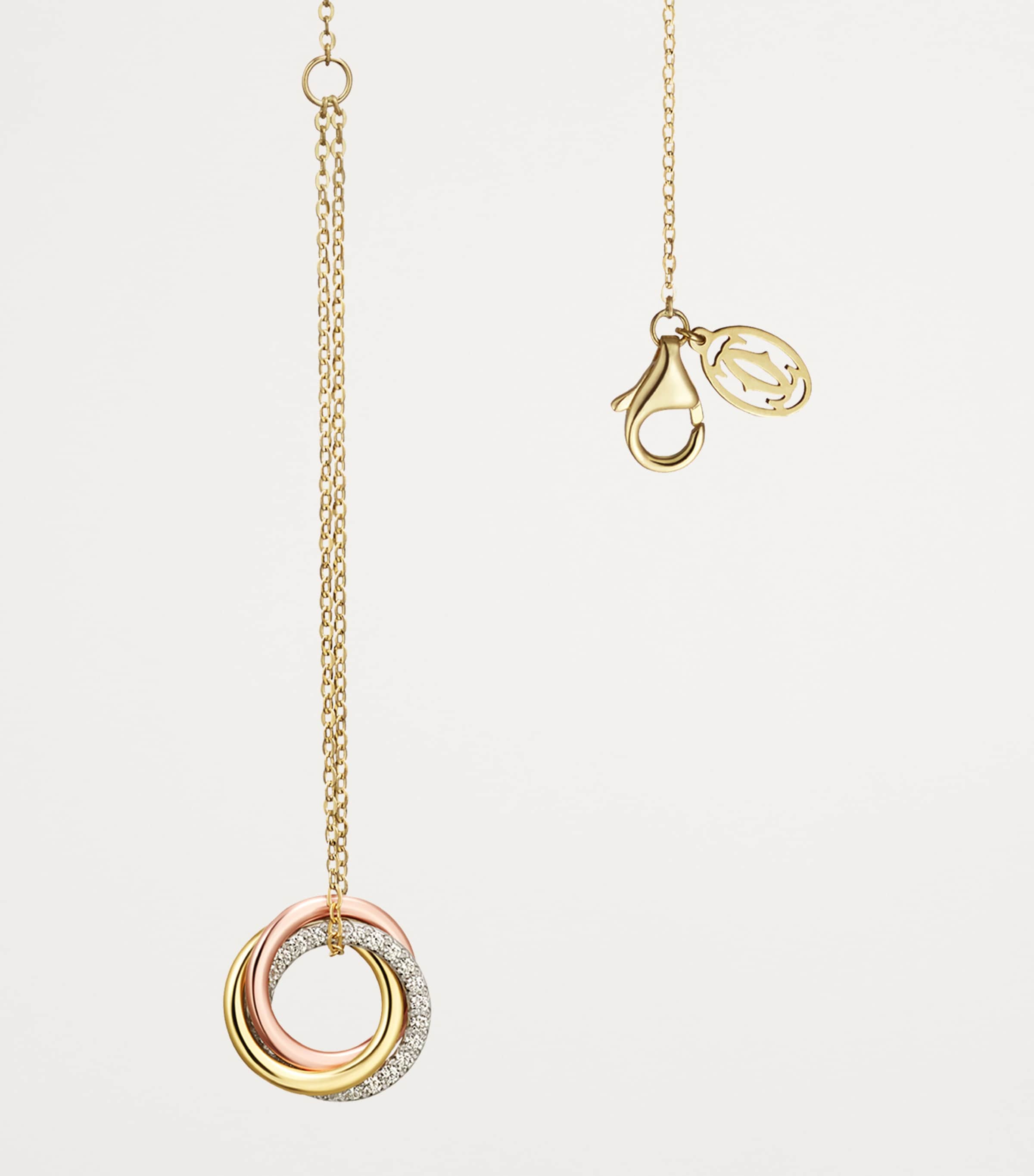 White, Yellow, Rose Gold and Diamond Trinity Bracelet MIXED GOLD Image 2