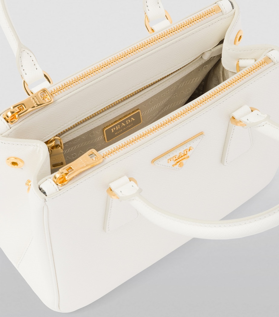 Small Leather Galleria Saffiano Top-Handle Bag F0009 Image 2