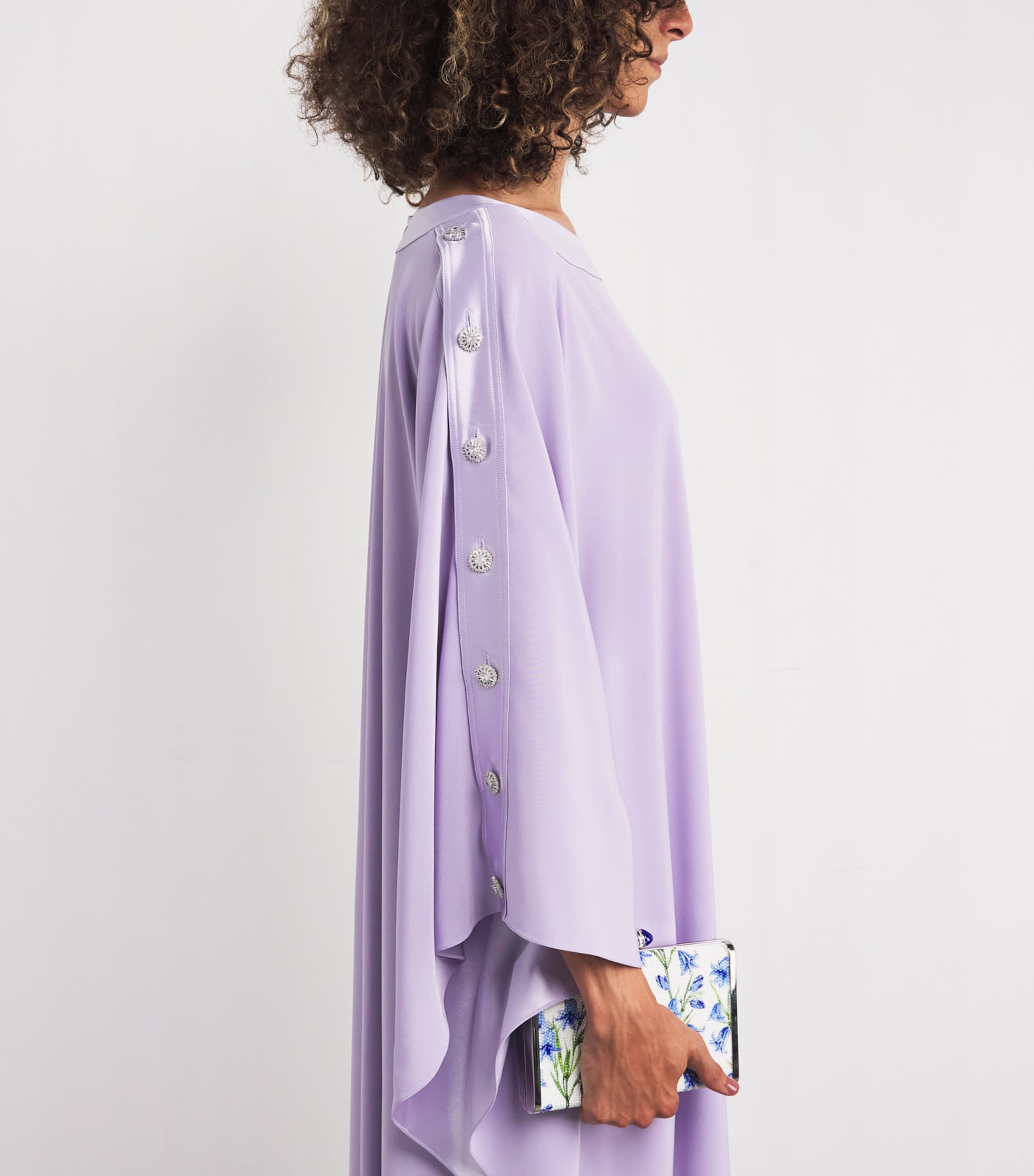 Alexis Mabille Womens Crystal-Embellished Kaftan Maxi Dress Col Image 4