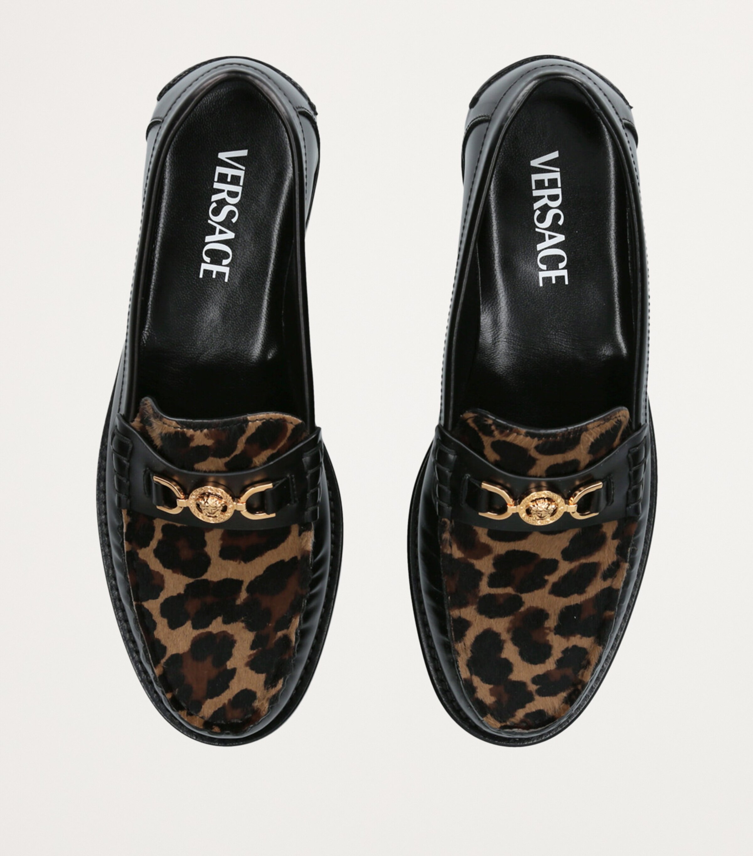 Versace Leopard Print Loafers Medusa  main image 2
