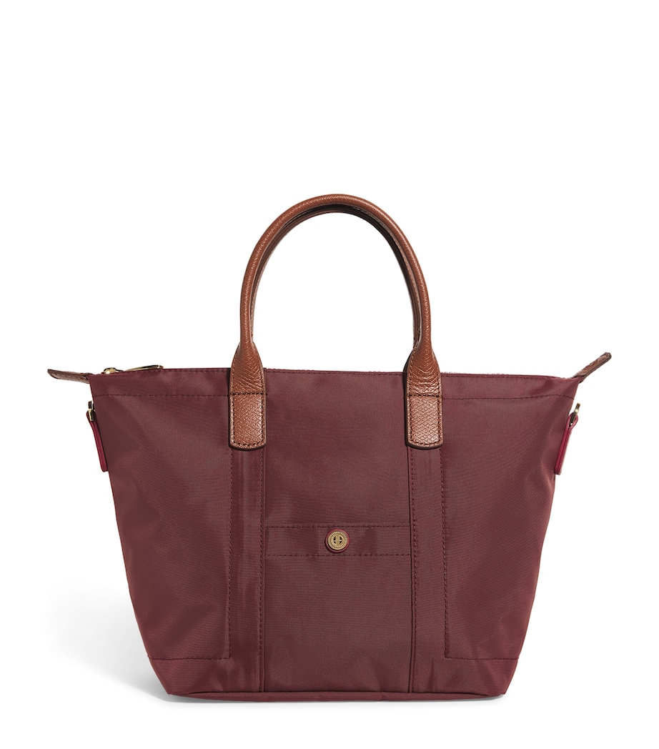 Harrods Grab Nylon Tote Bag Oxblood Image 1