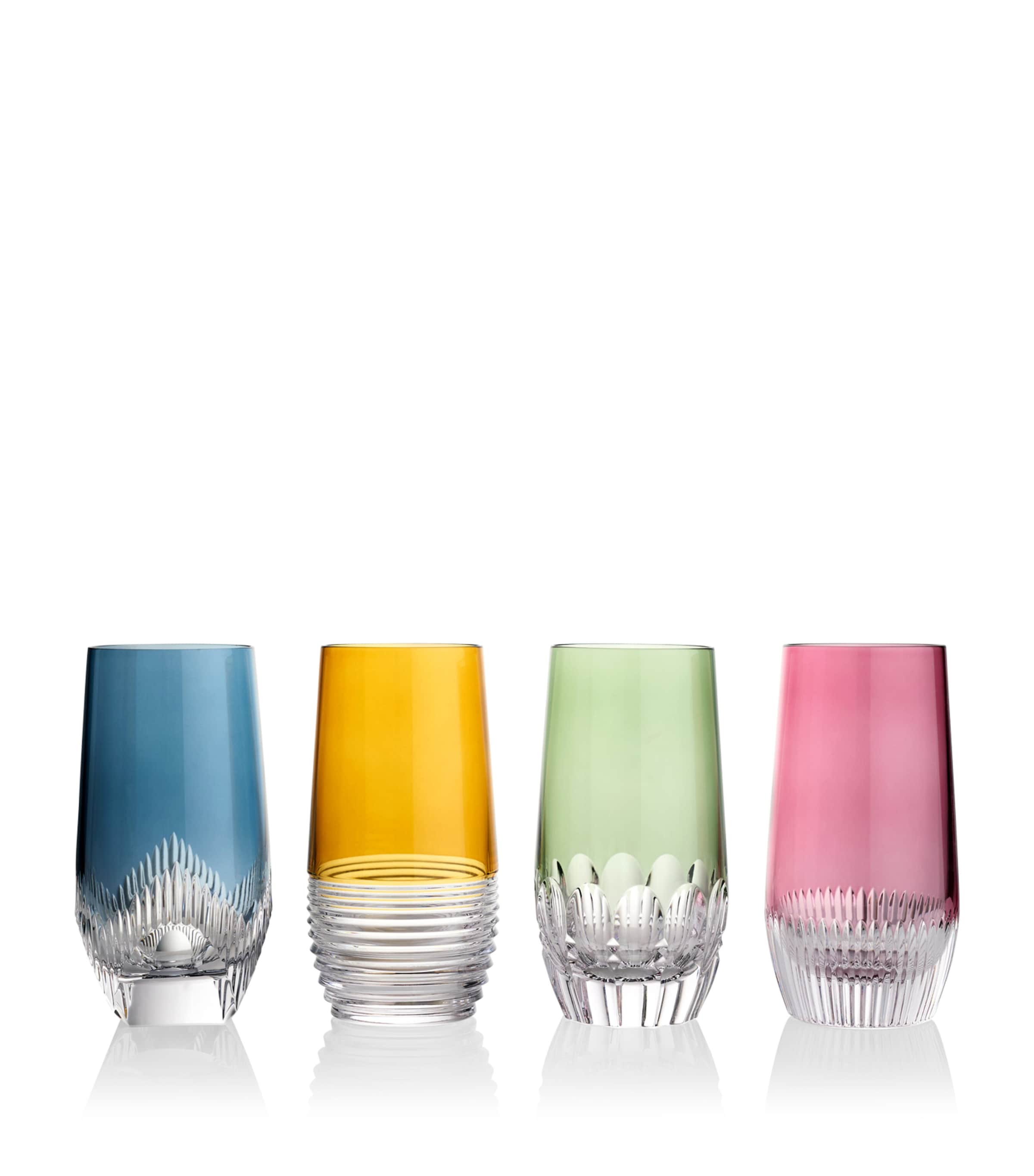 Waterford Mixology Mixed Hiball Crystal Glasses 430ml Set Of Four In Multi
