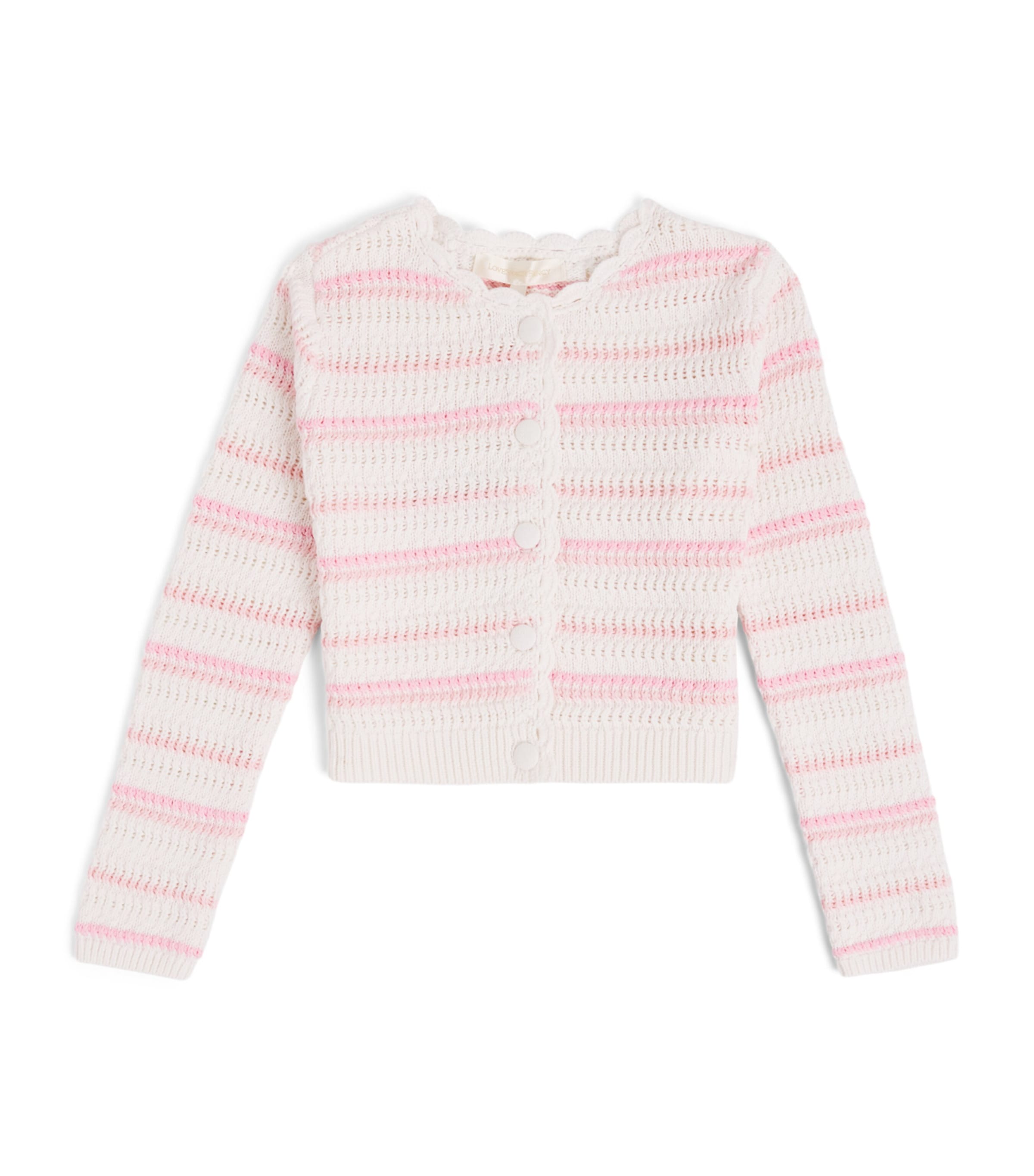 LoveShackFancy Crochet Amarilly Cardigan (2-6 Years) Marstmarbella Stripe Image 1