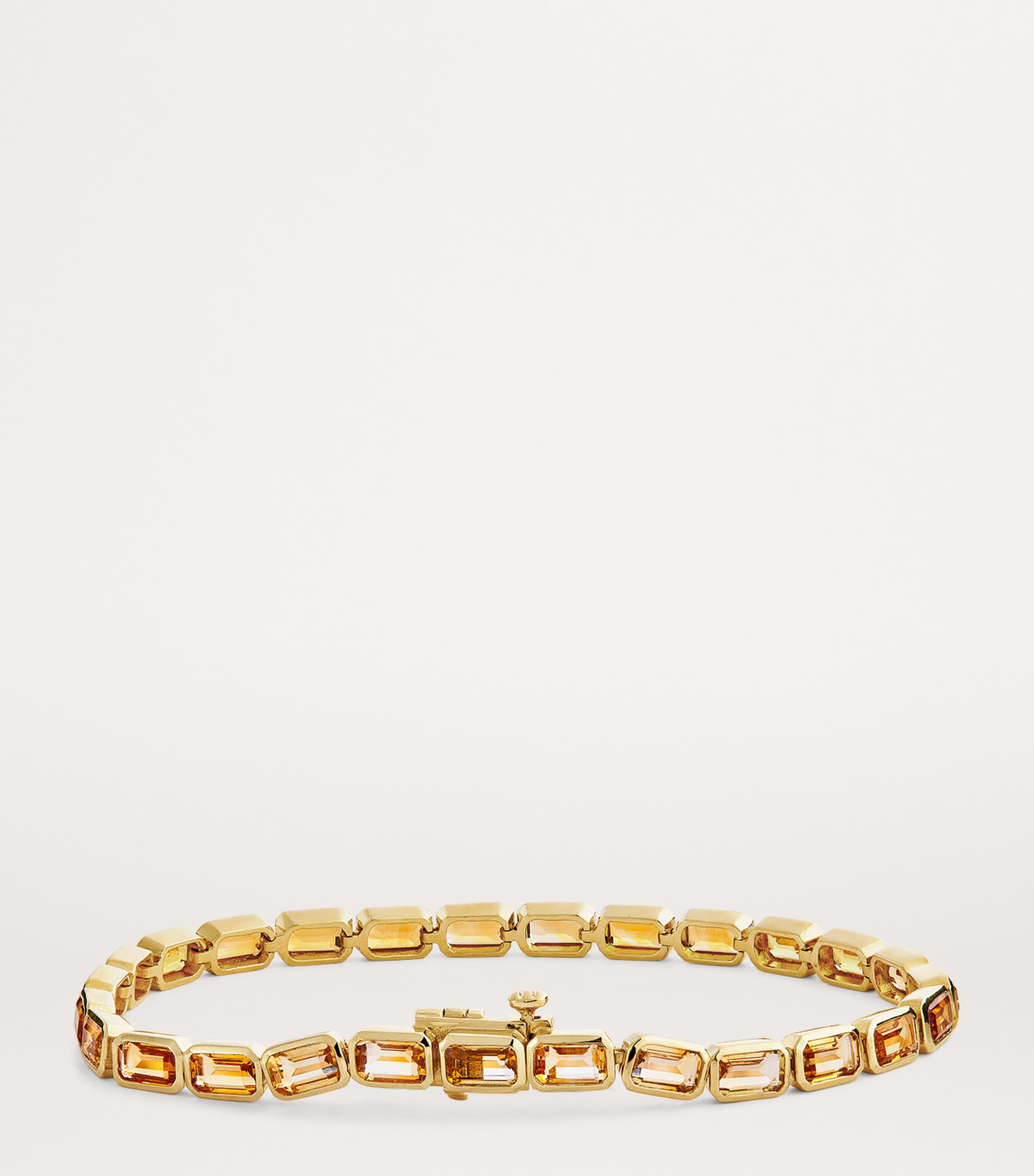 SHAY Yellow Gold, Sapphire and Citrine East West Tennis Bracelet Yellow Gold Image 3