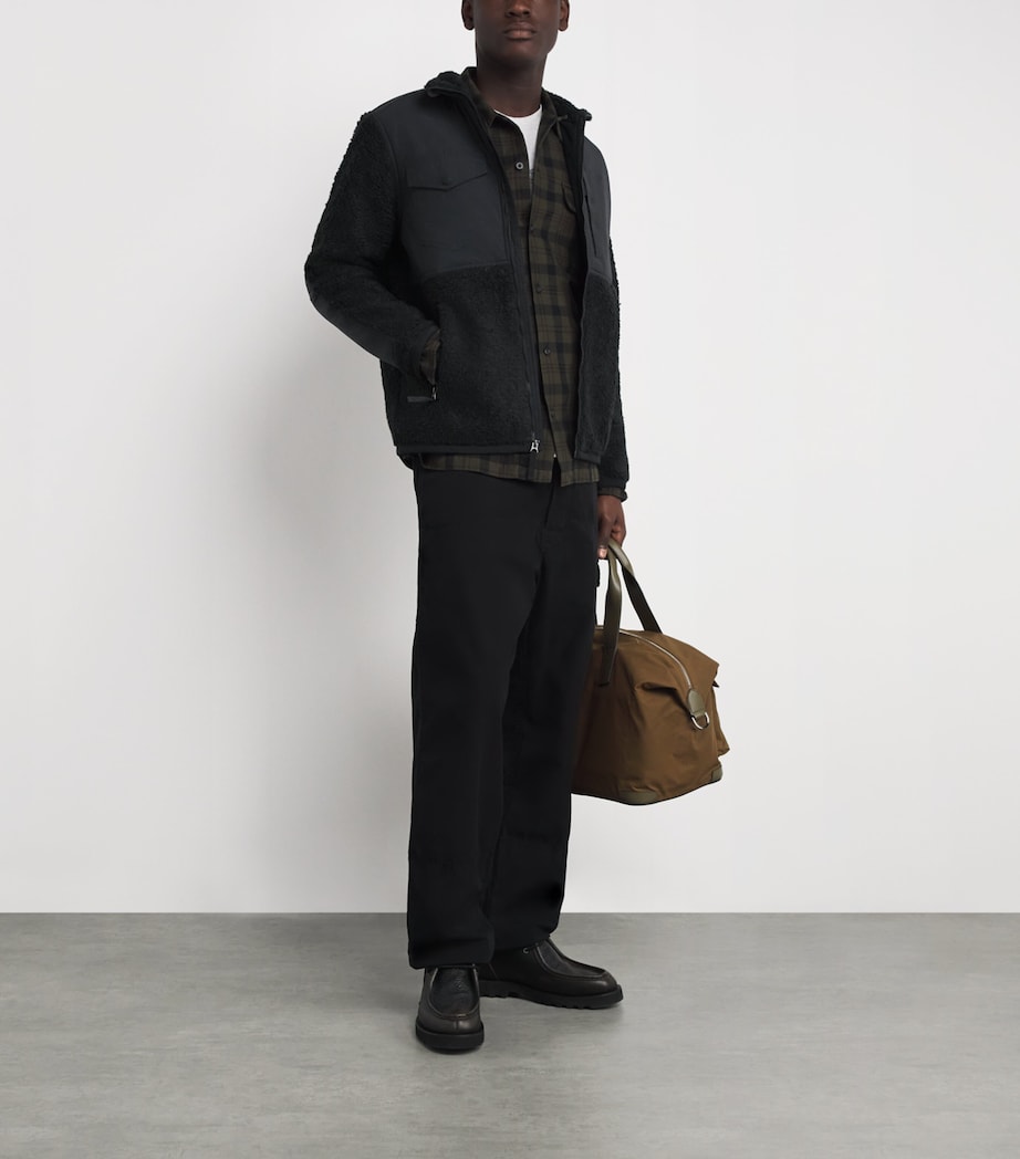 Bouclé-Detail Hybrid Jacket BLACK Image 2