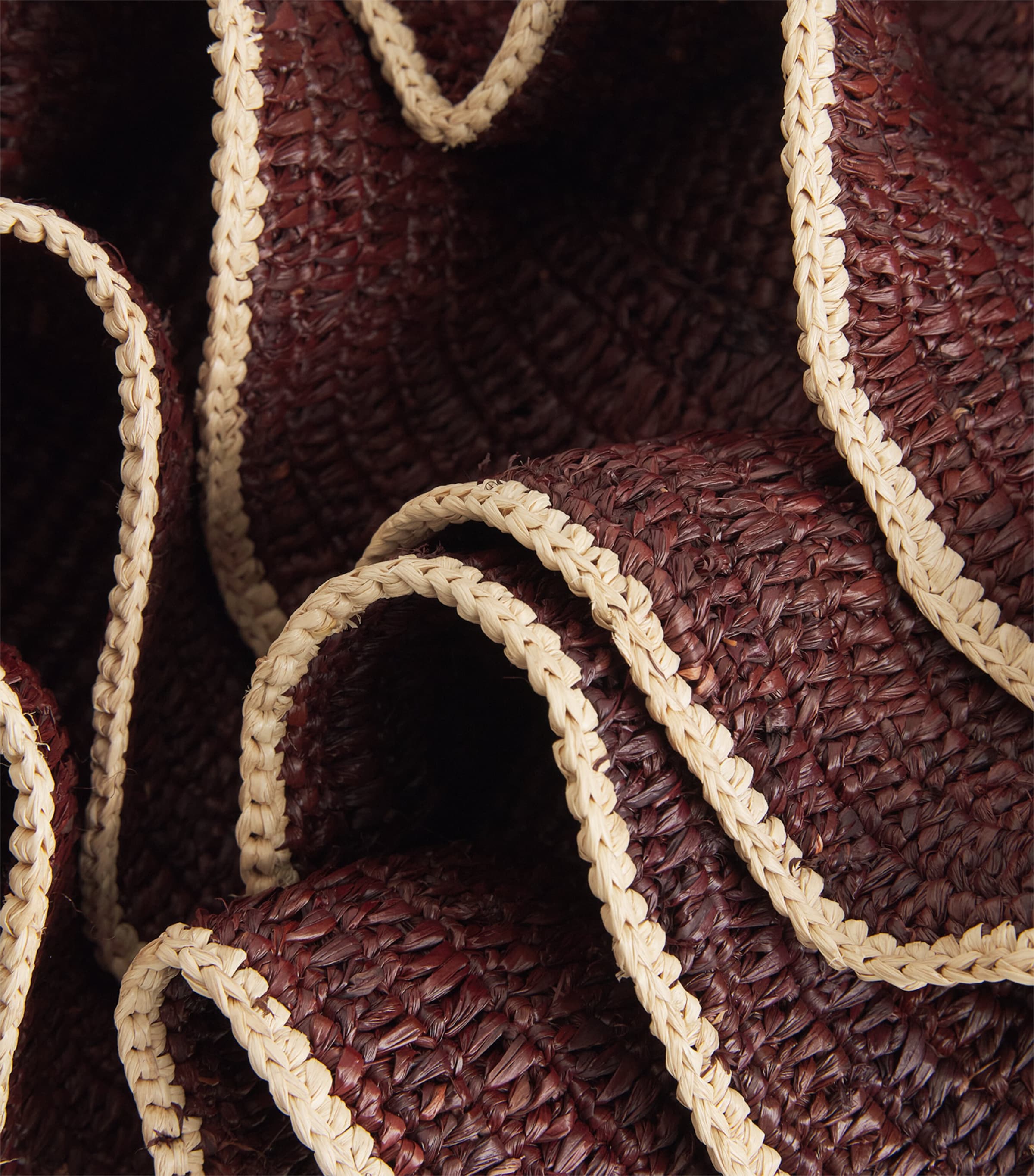 Zimmermann Raffia Ruffled Goldentime Tote Bag Chocolate Image 6