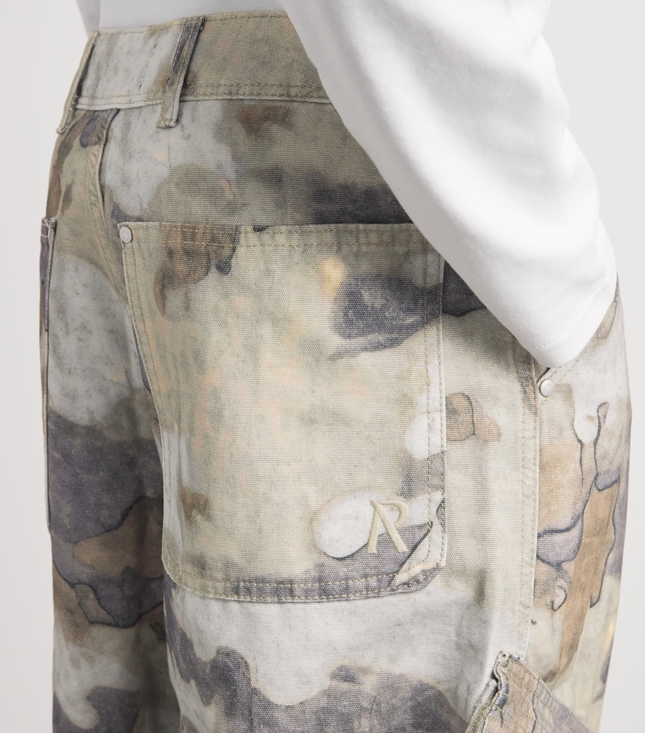 Represent Mens Camouflage Cargo Trousers Riot Camo Image 3