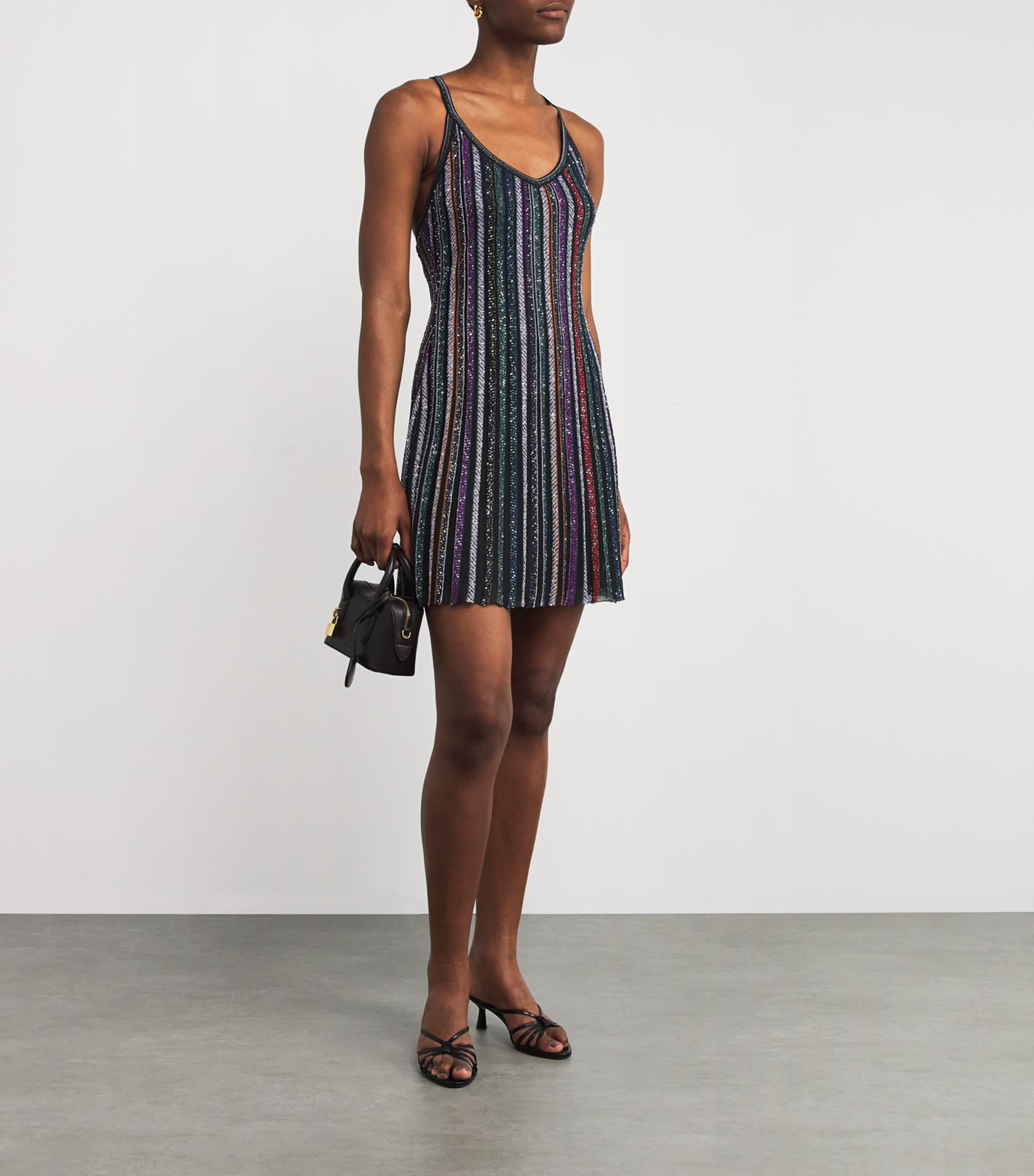 Metallic Stripe Mini Dress SM9T4 MULTICOLOR Image 2