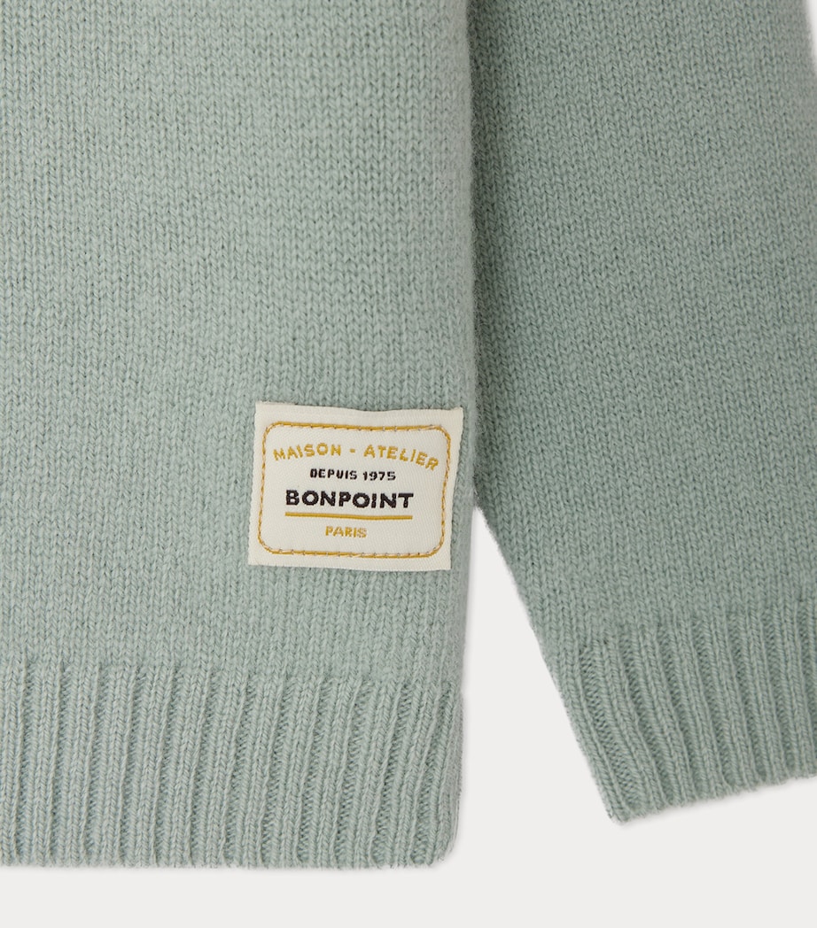 Wool Jason Sweater (10-14 Years) BLEU AQUA Image 3