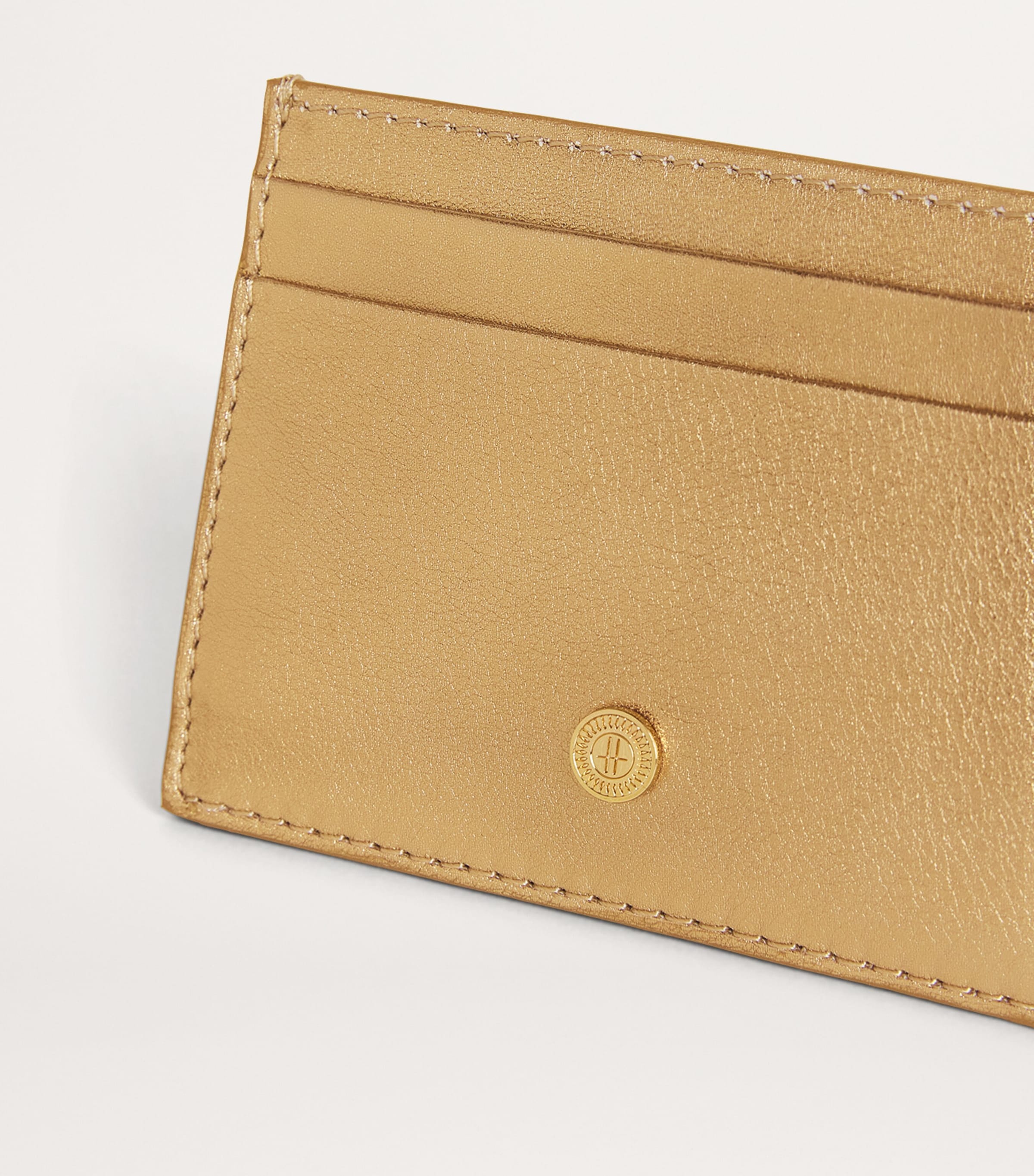 Harrods Gold Leather Metallic Card Holder | Harrods US