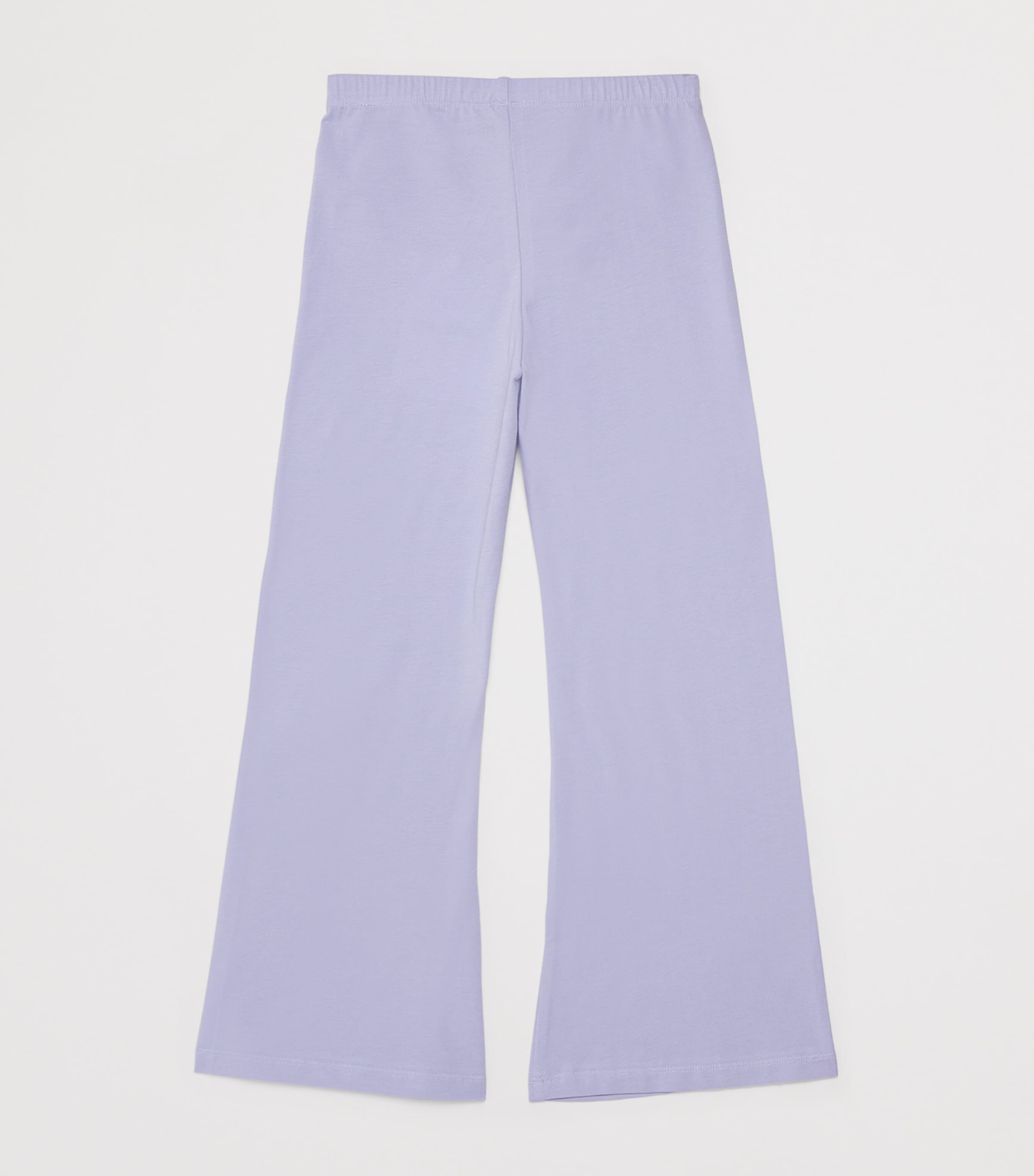 Mini Rodini Organic Cotton Flared Trousers (3-11 Years) Purple Image 2