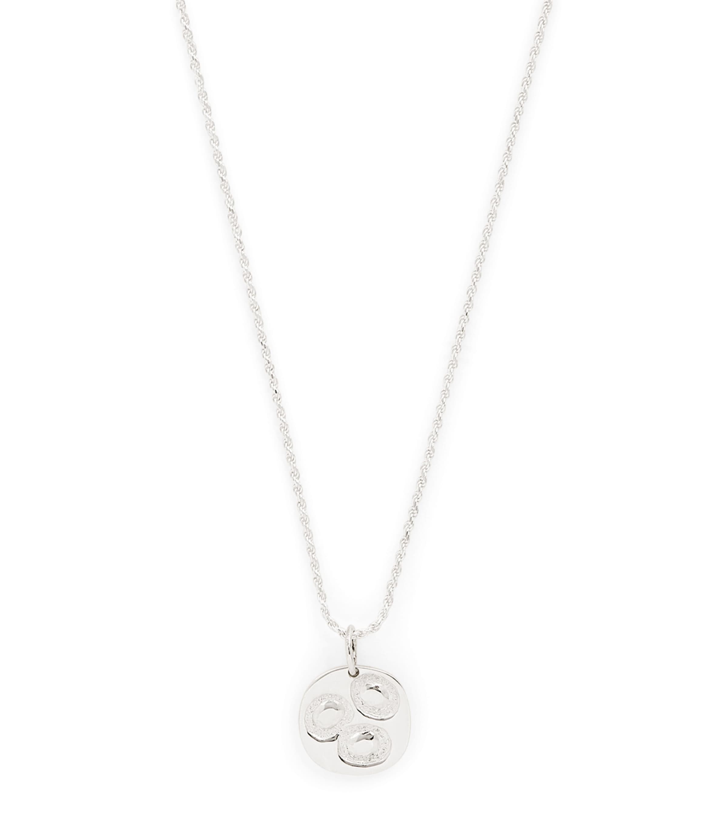 Bleue Burnham Sterling Silver Impressions Chloroplast Pendant Necklace | Fashion Jewellery | Necklaces | Men Accessories | Jewellery
