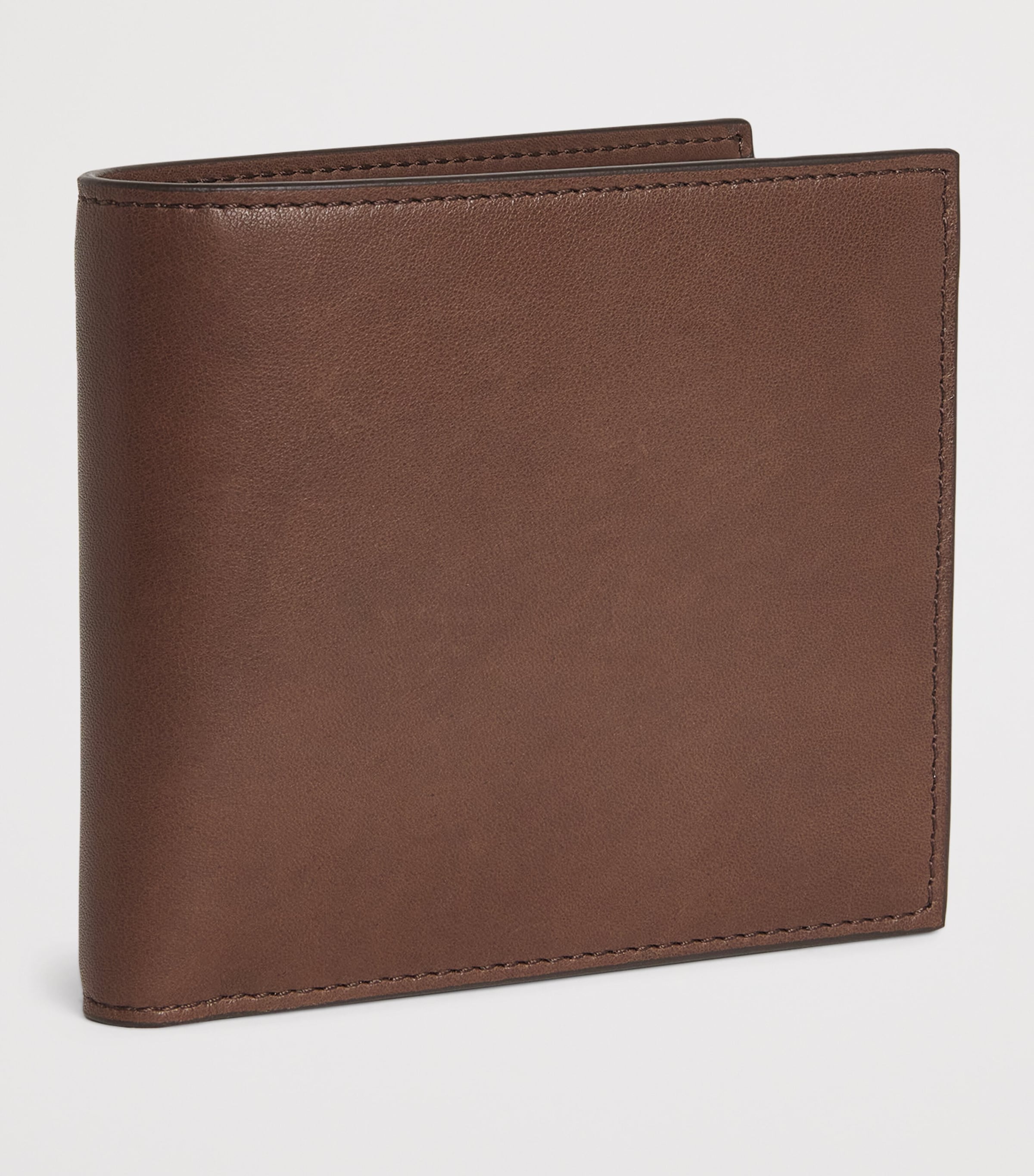 Thom Browne Leather Bifold Wallet In Brown