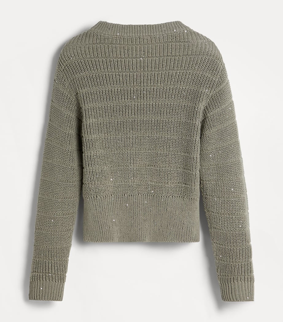 Brunello Cucinelli Kids Cotton Sequinned Sweater (8-10 Years) Image 2