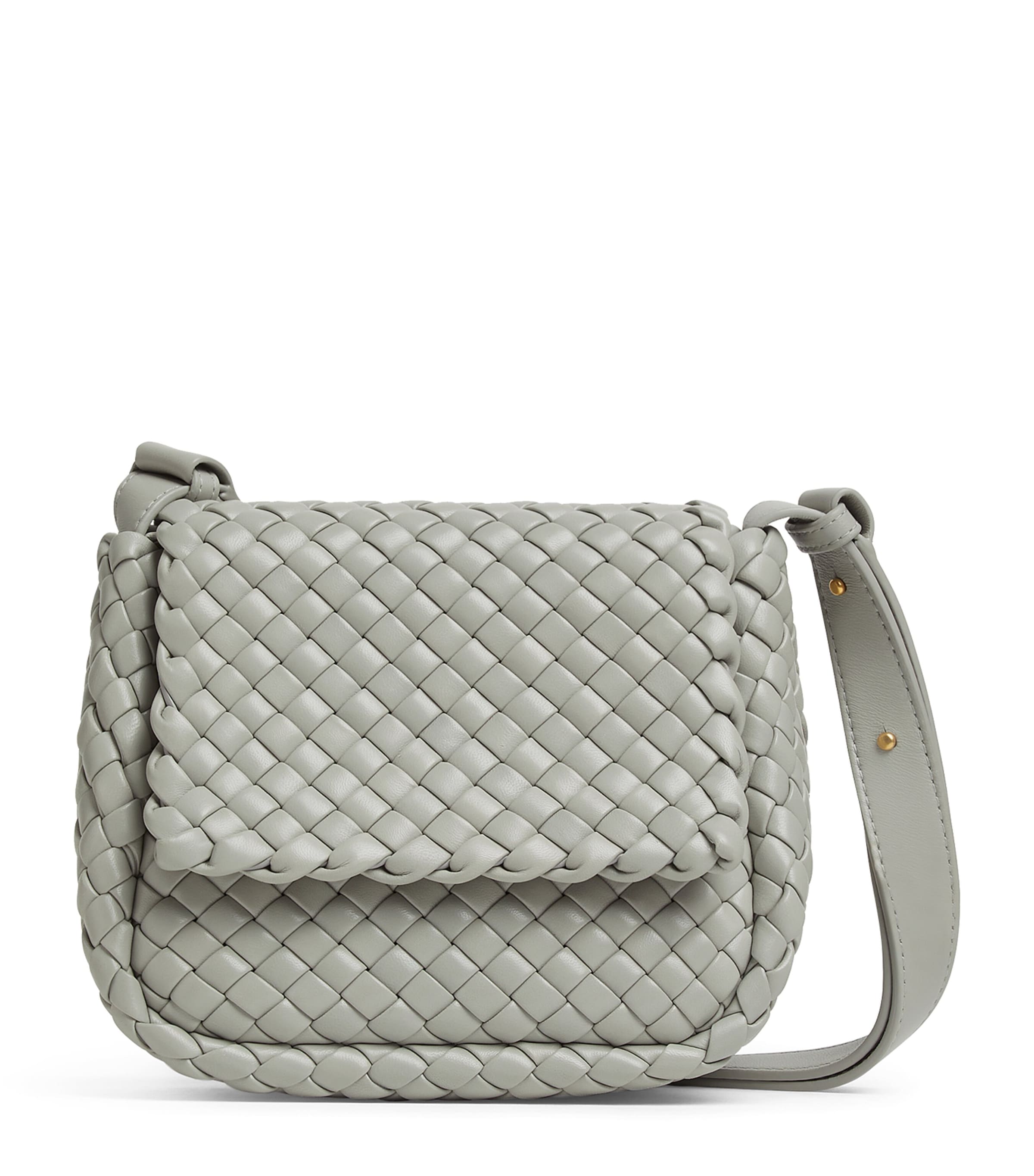 Bottega Veneta Mini Cobble Shoulder Bag In Grey