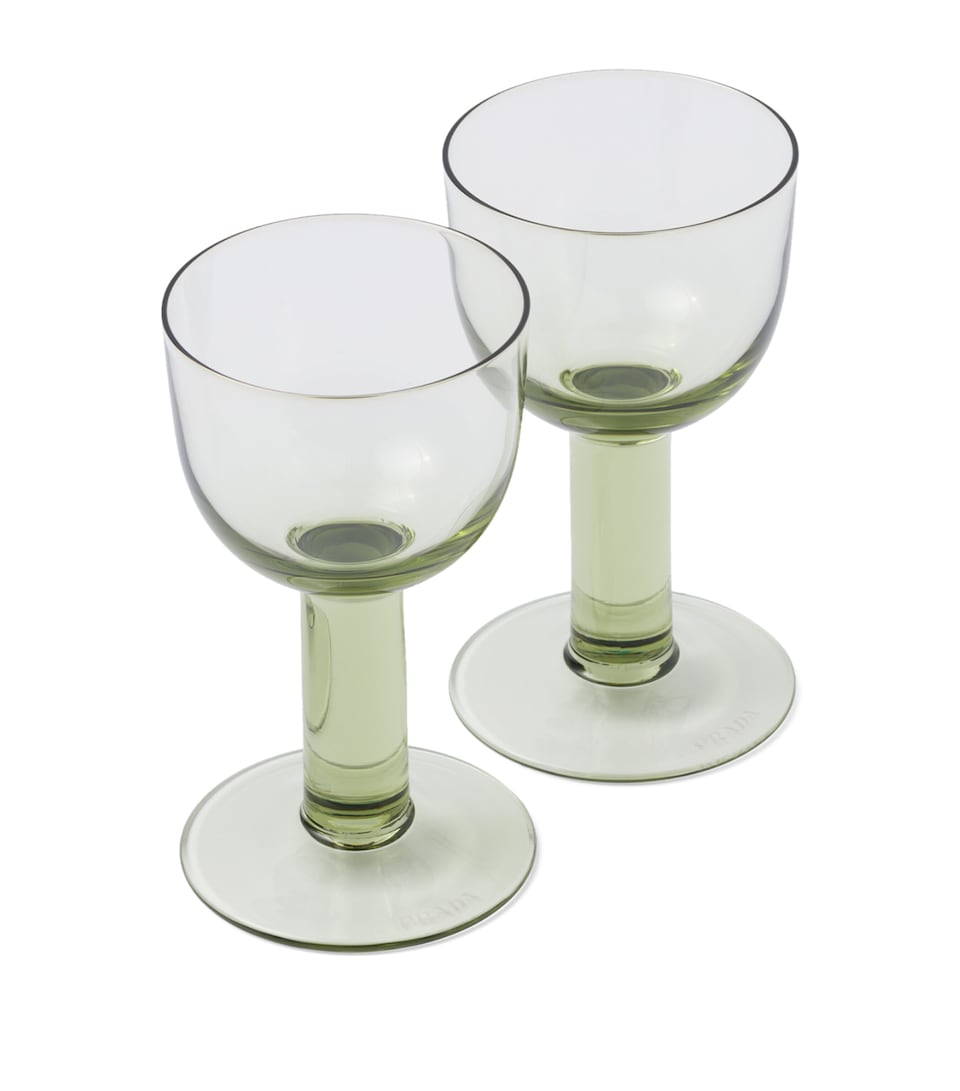 Prada Plinth White Wine Glasses (Set of 2)