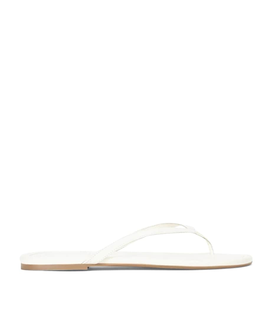 STAUD Leather Freja Flip Flops White Image 1
