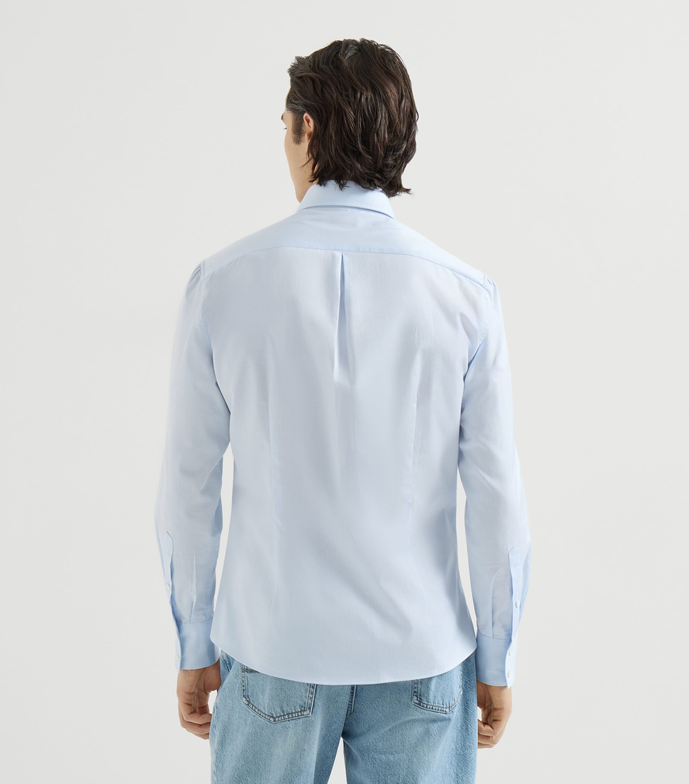 Brunello Cucinelli Mens Cotton Twill Shirt Image 4