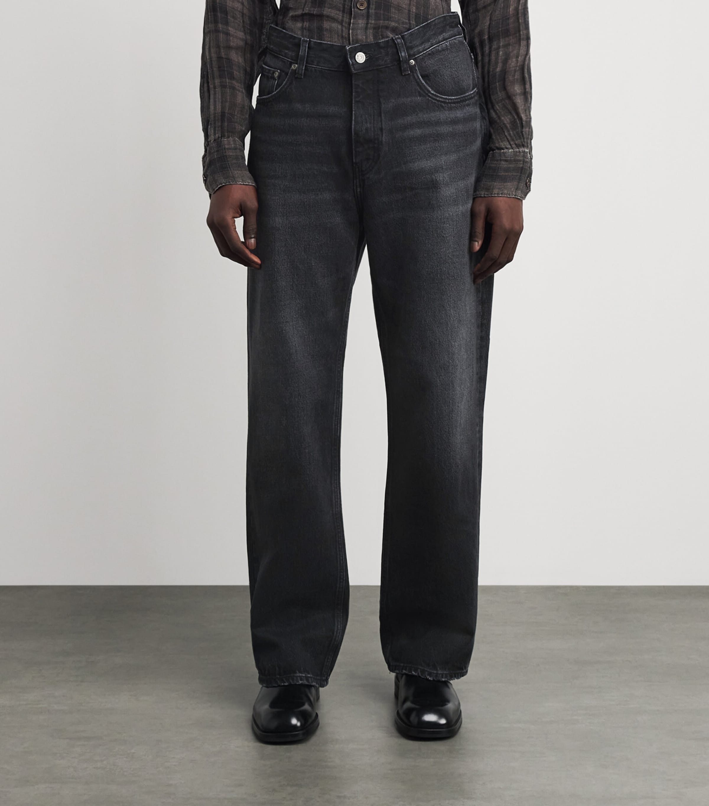 Won Hundred Mens Genoa Straight Jeans Sim Black Image 4
