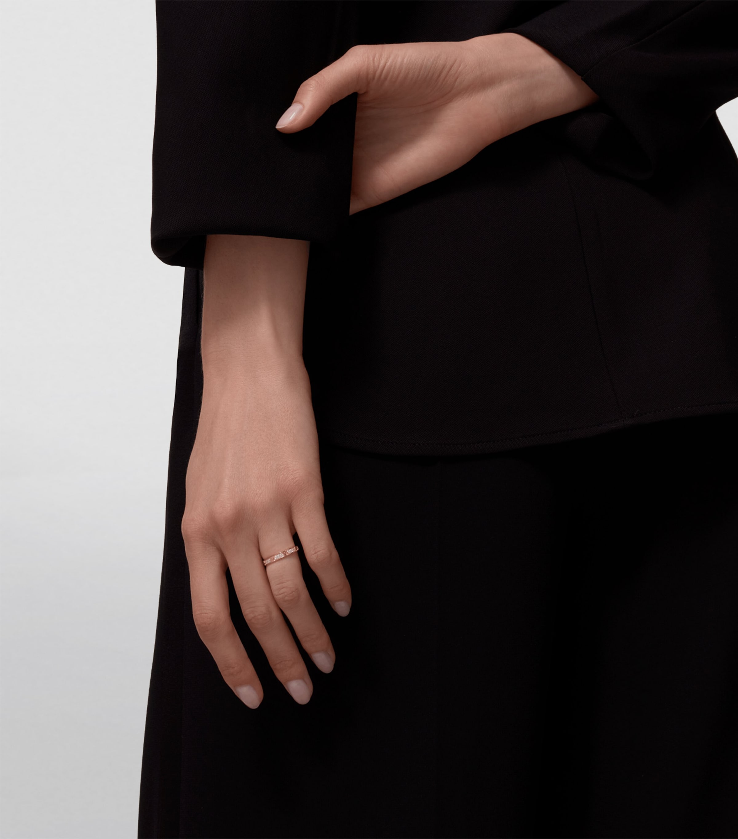 White Gold and Diamond LOVE Ring WHITE GOLD Image 7