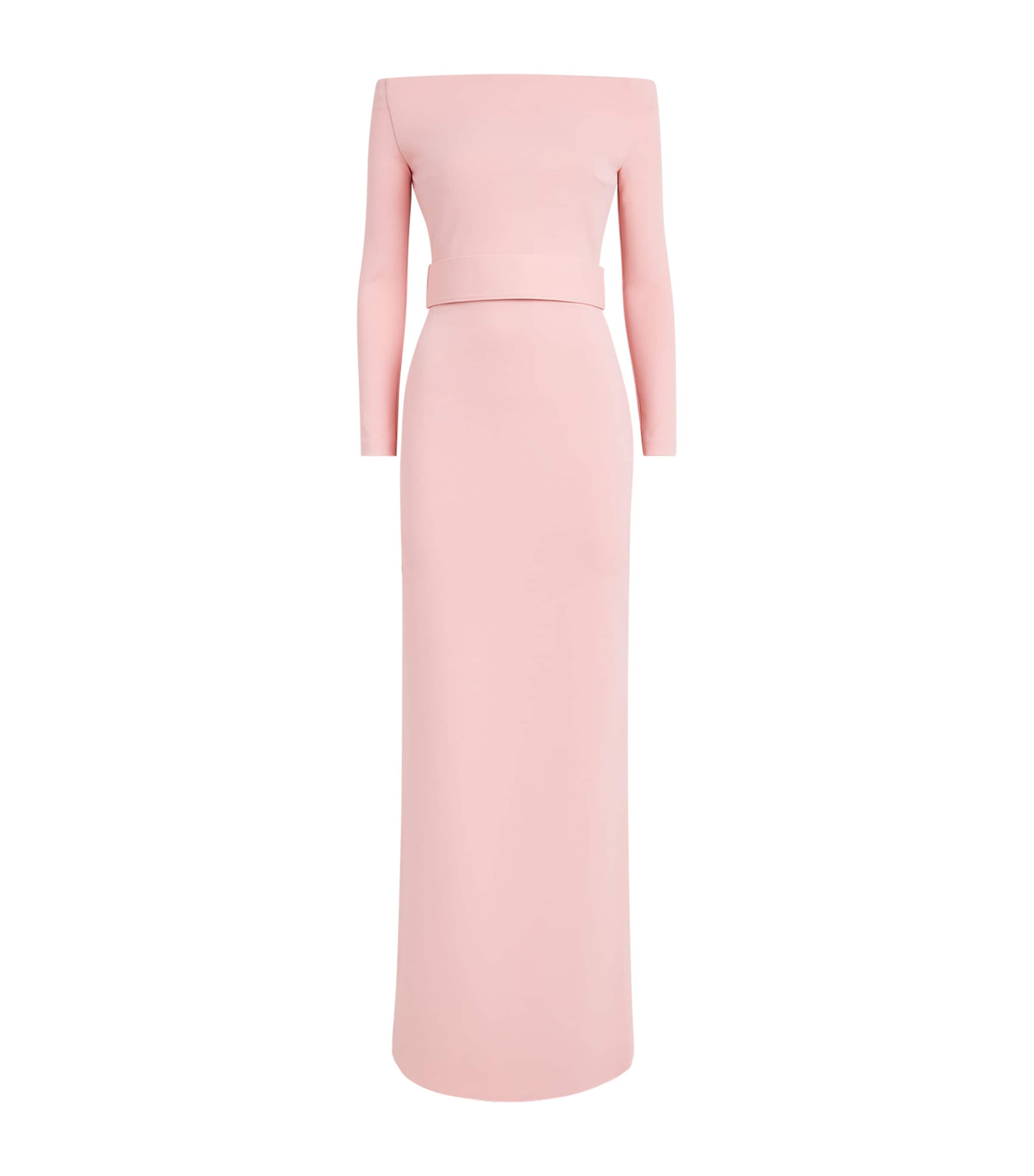 Solace London Womens Sabina Column Gown Pale Pink Image 1