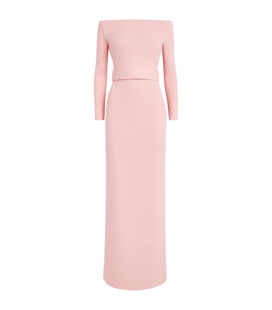 Solace London Womens Sabina Column Gown Pale Pink Image 1