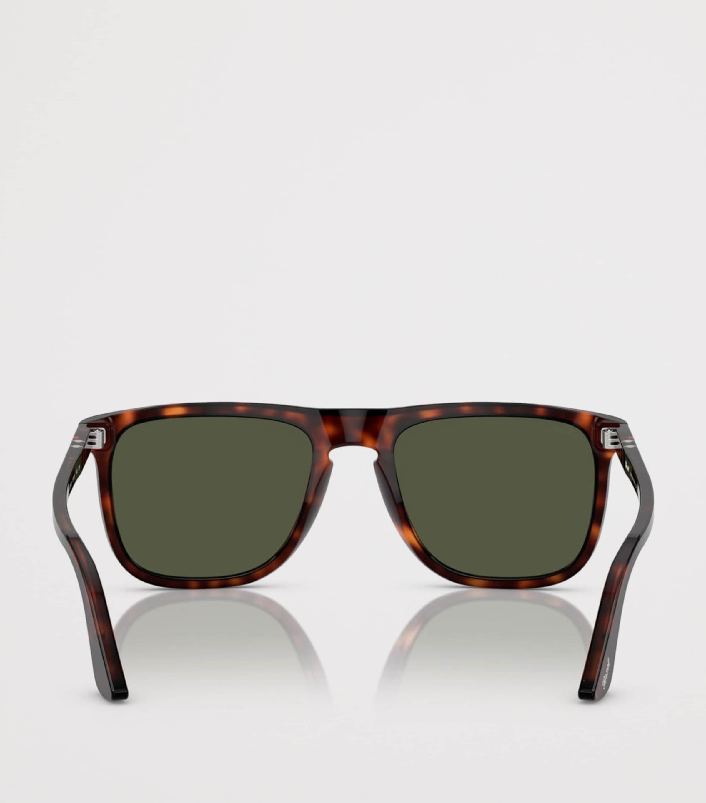 Persol Square Pilot Sunglasses Brown Image 4